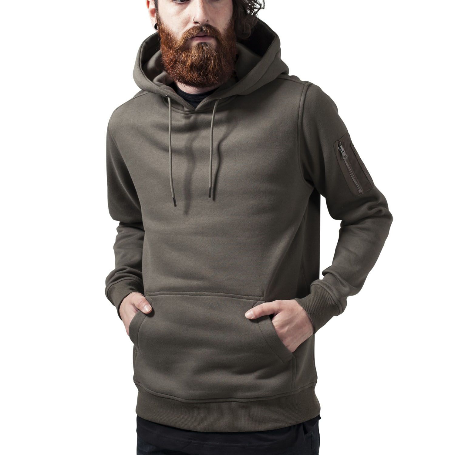 Urban Classics - SWEAT BOMBER Hoody olive
