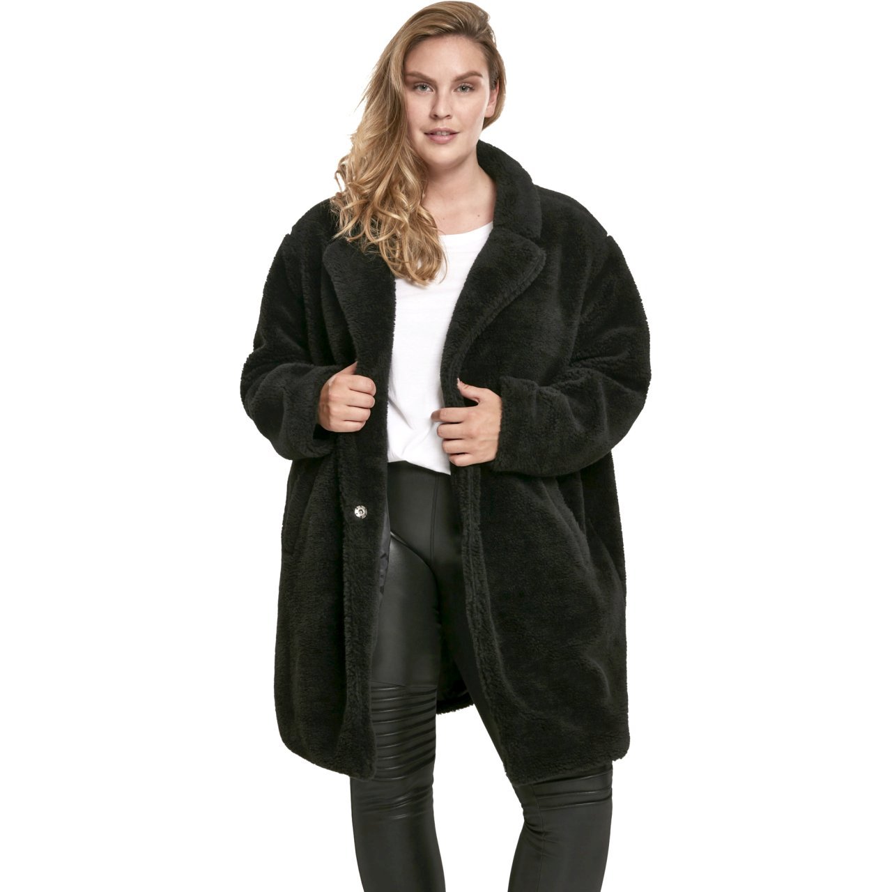 Urban Classics Ladies - OVERSIZED SHERPA Mantel