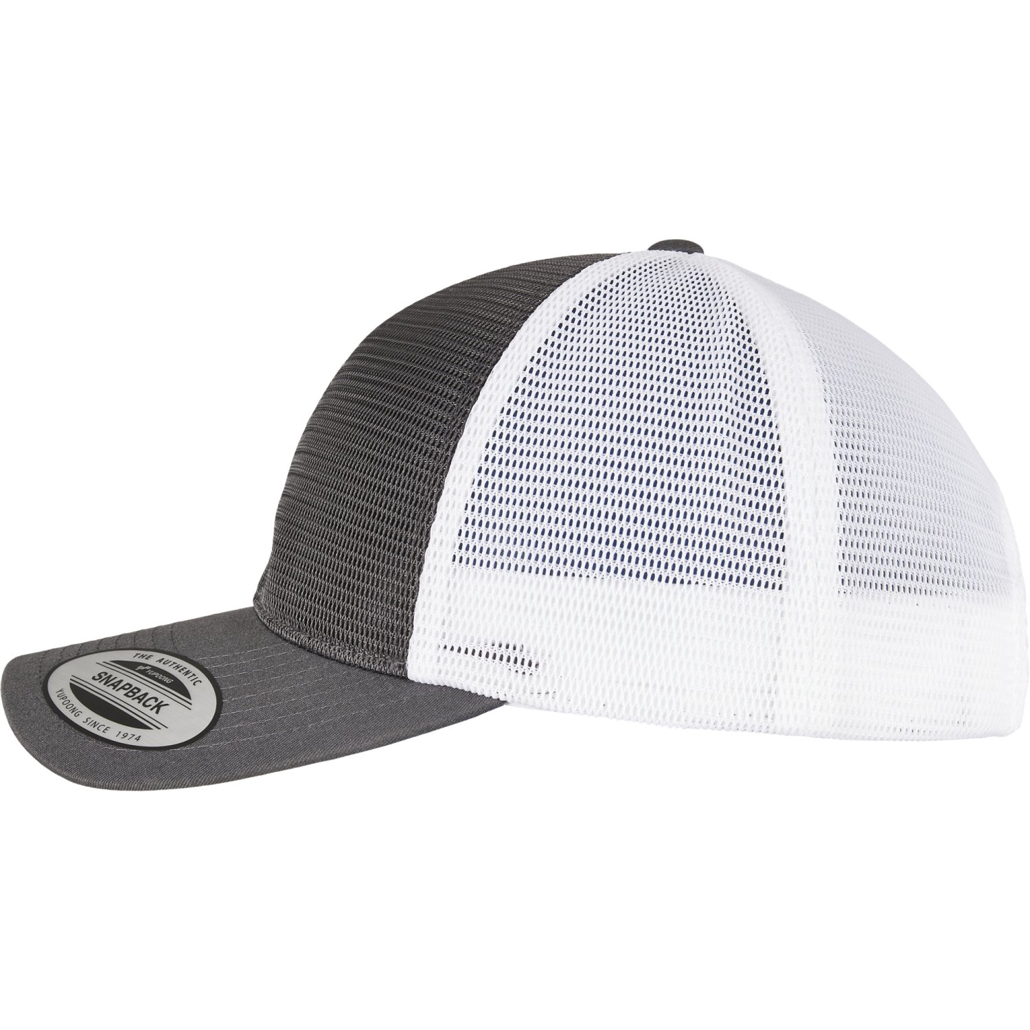 Flexfit 360 OmniMesh Trucker Snapback Cap - charcoal / white
