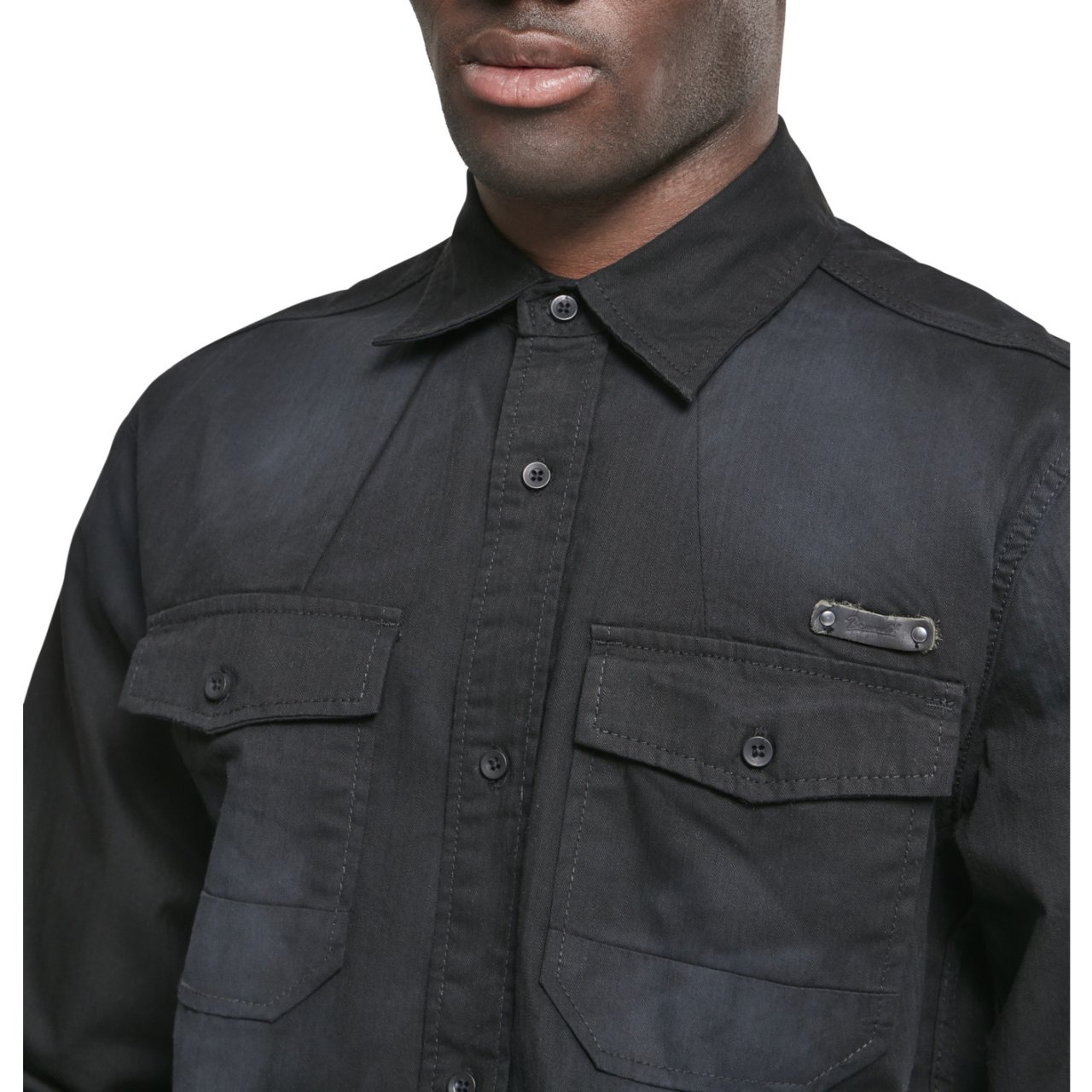 Brandit - HARDEE Bleached Vintage Denim Shirt