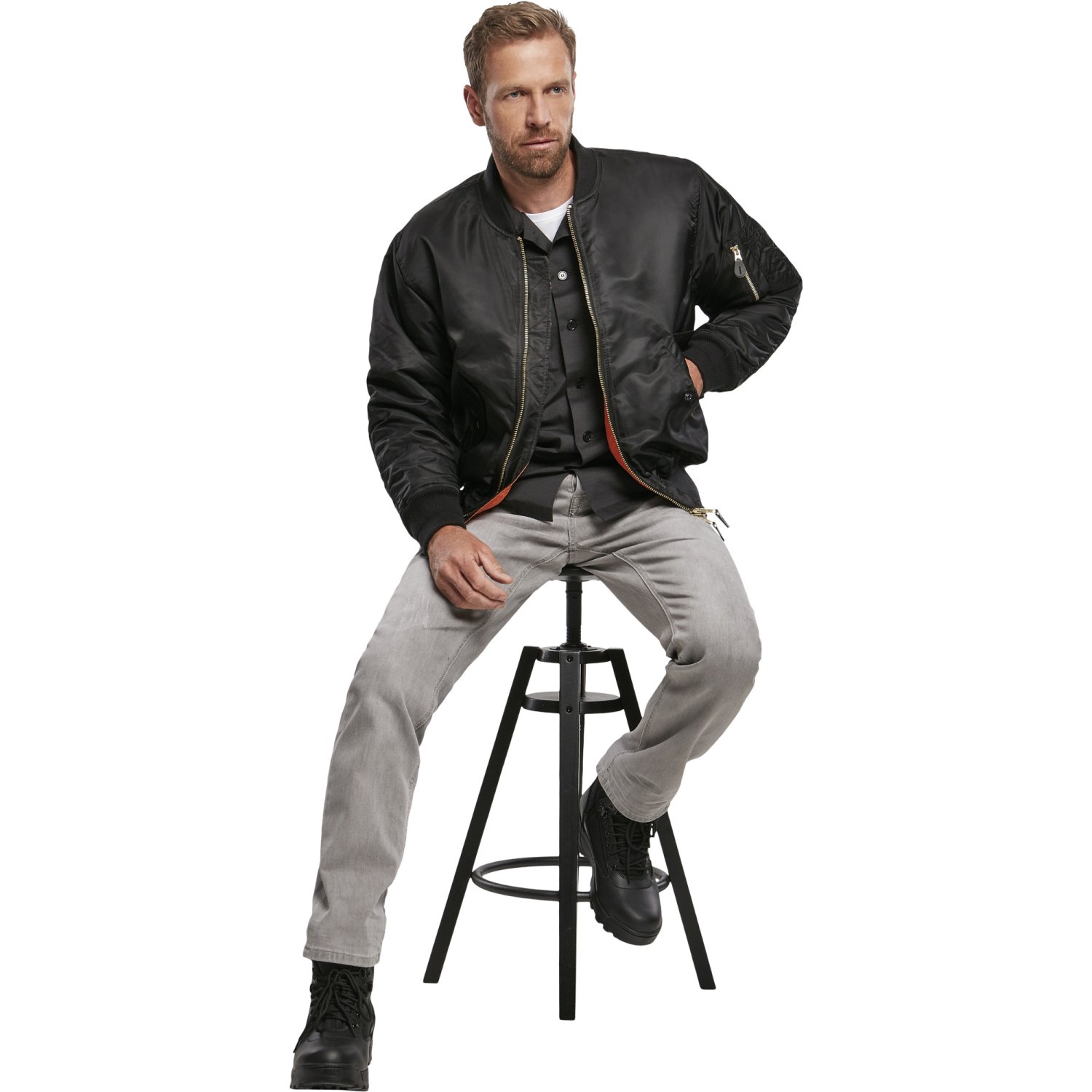 Brandit - MA1 BOMBER Veste noir
