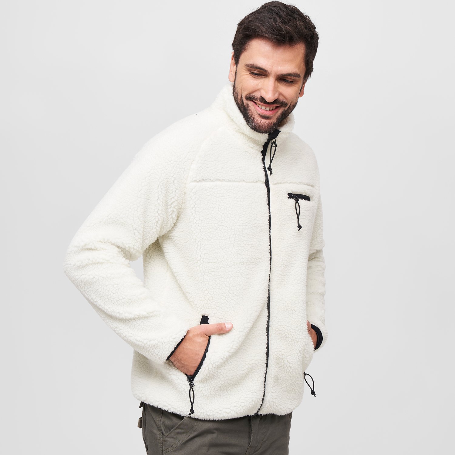 Brandit - Teddyfleece Jacket white
