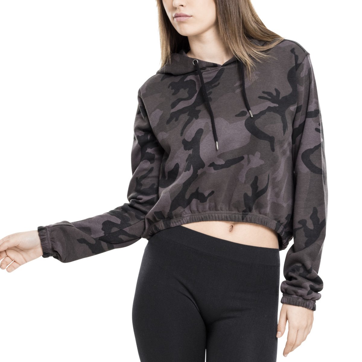 Urban Classics Ladies - CAMO CROPPED Short Hoody