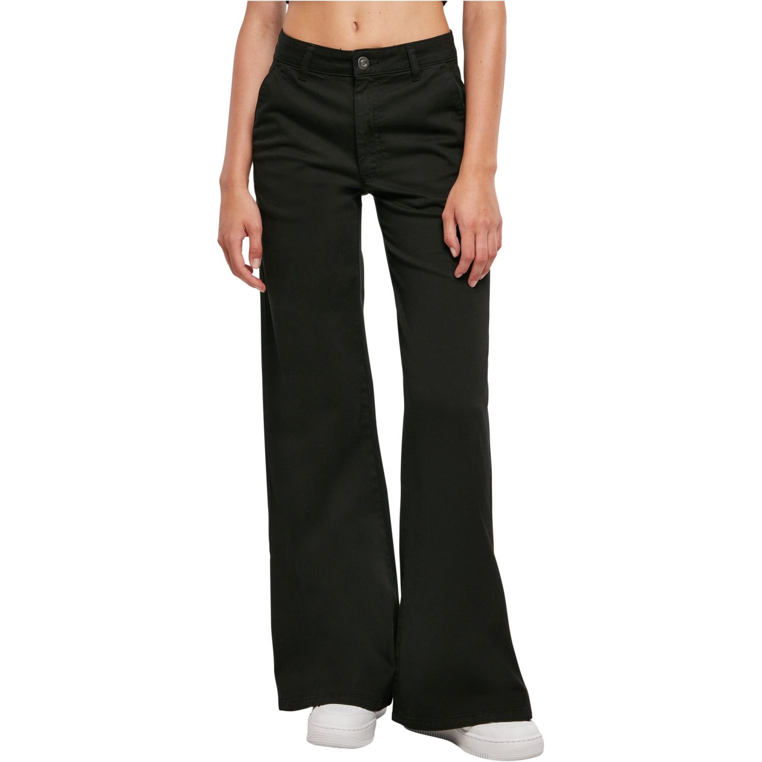 Urban Classics Ladies - High Waist Wide Leg Chino Pantalon