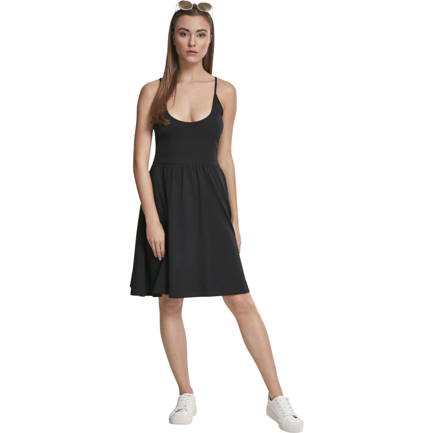 Urban Classics Ladies - Spaghetti Stretch Robe noir