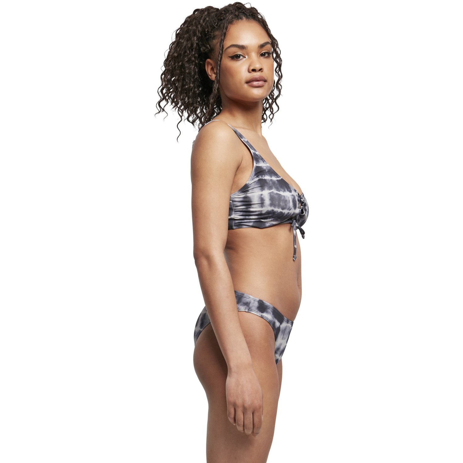 Urban Classics Ladies - Lace Up Tie Dye Batik Bikini