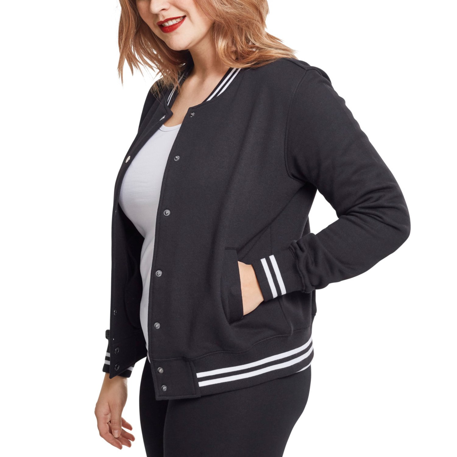 Urban Classics Ladies - College Baseball Sweat Fleece Veste