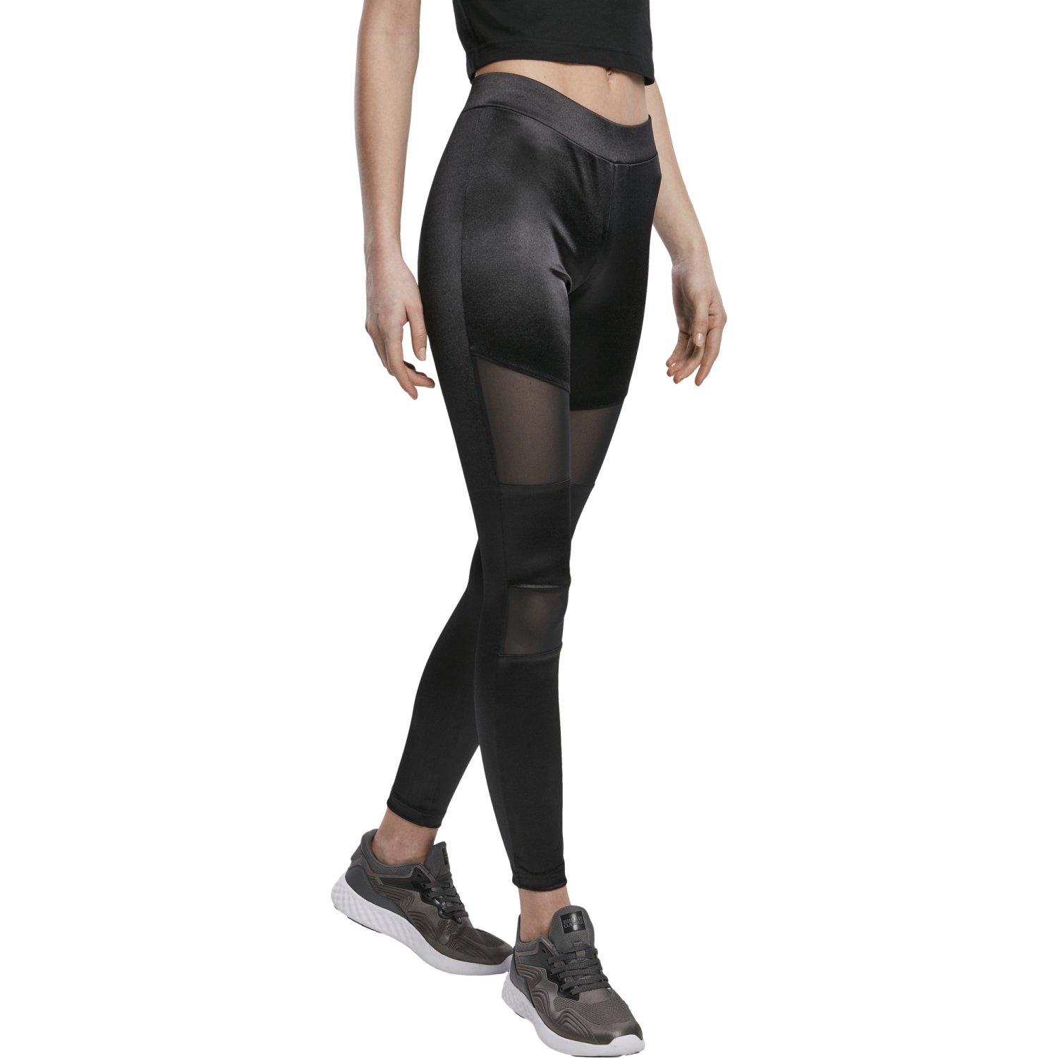 Urban Classics Ladies - Shiny TECH MESH Leggings black