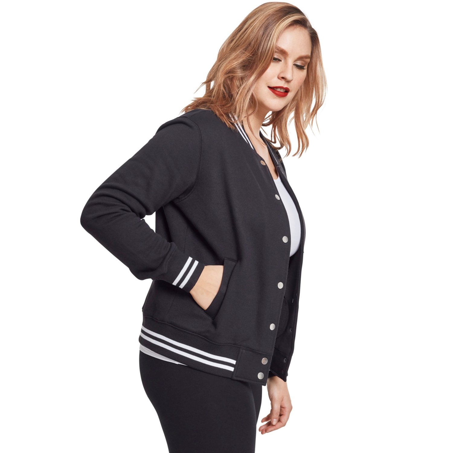 Urban Classics Ladies - College Baseball Sweat Fleece Veste