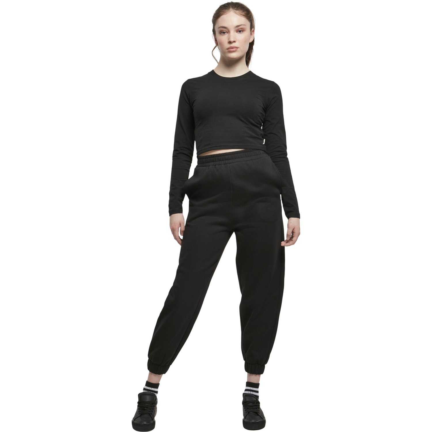 Urban Classics Ladies - Organic High Waist Sweatpants noir