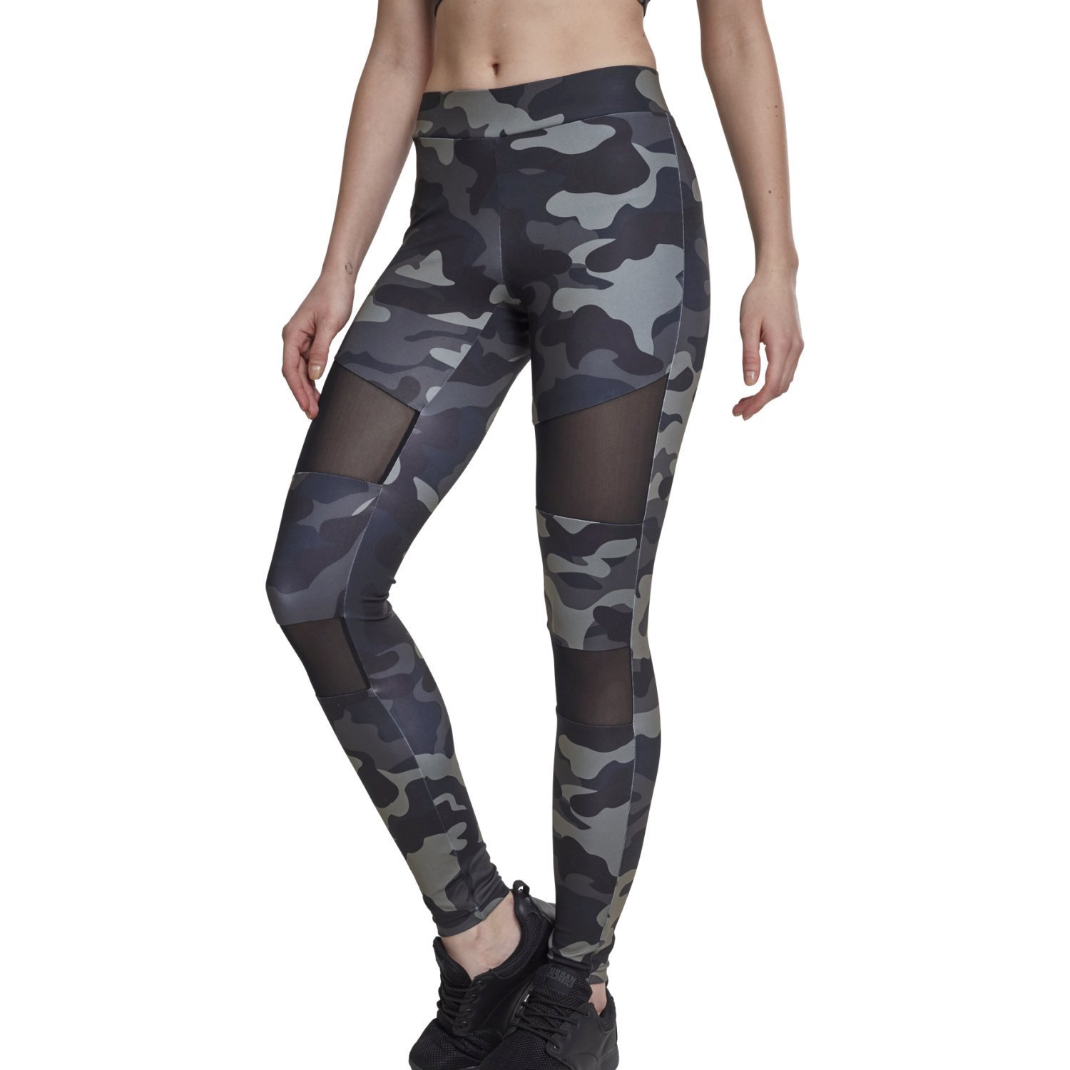Urban Classics Ladies - TECH MESH Fitness Leggings tarn camo