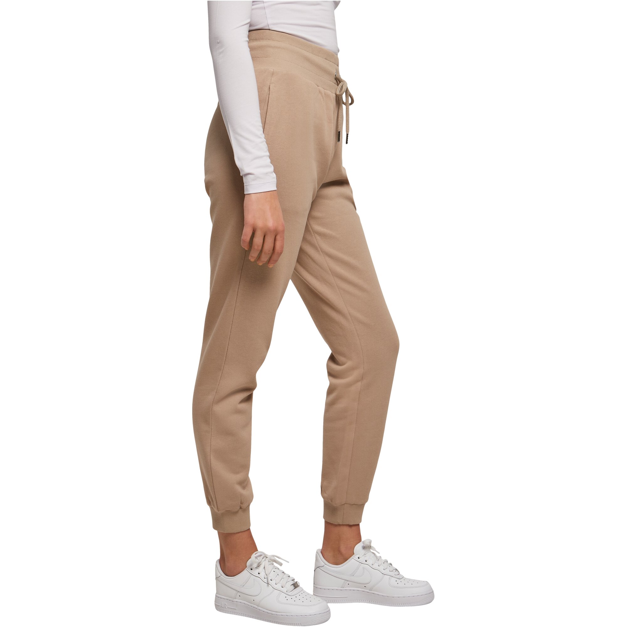 Urban Classics Ladies - Organic High Waist Sweatpants taupe