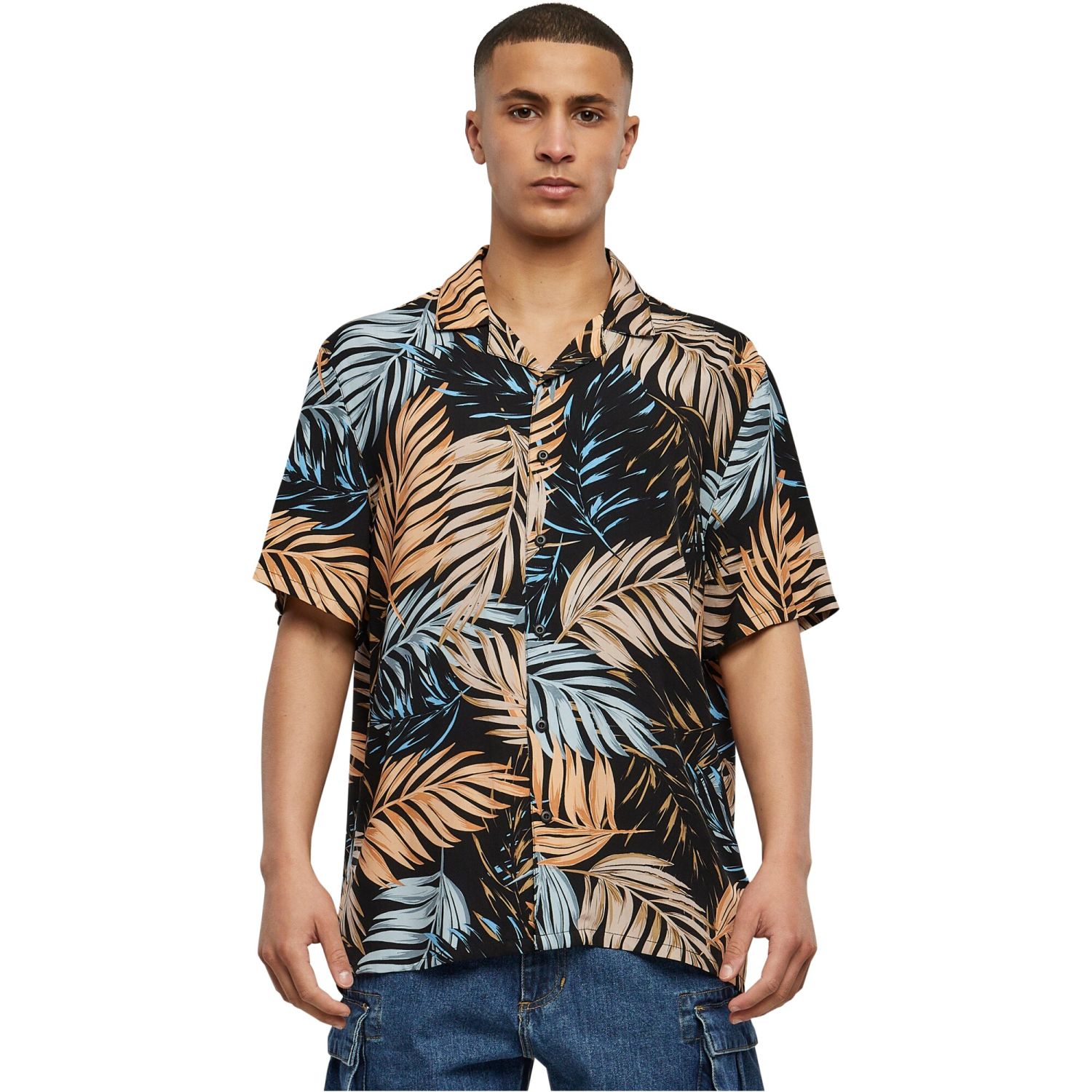 Urban Classics - Viscose Resort Shirt Hemd palm