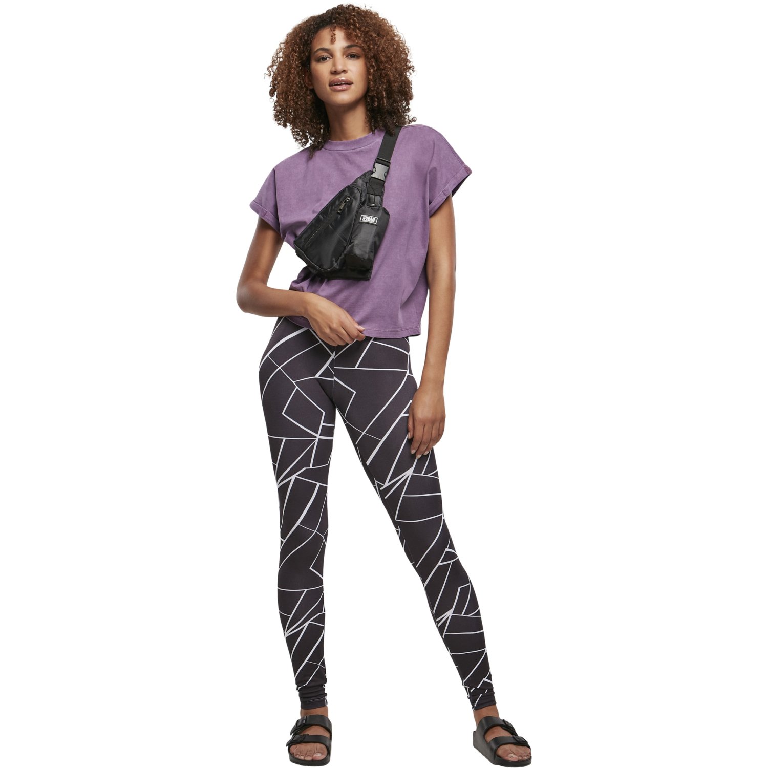 Urban Classics Ladies - All-Over-Pring Leggings geometric