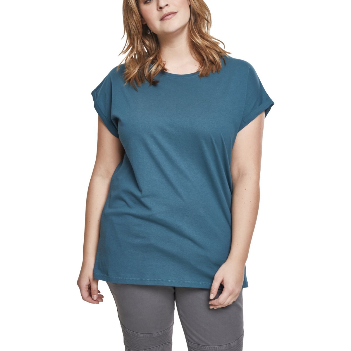 Urban Classics Ladies - EXTENDED SHOULDER Shirt teal