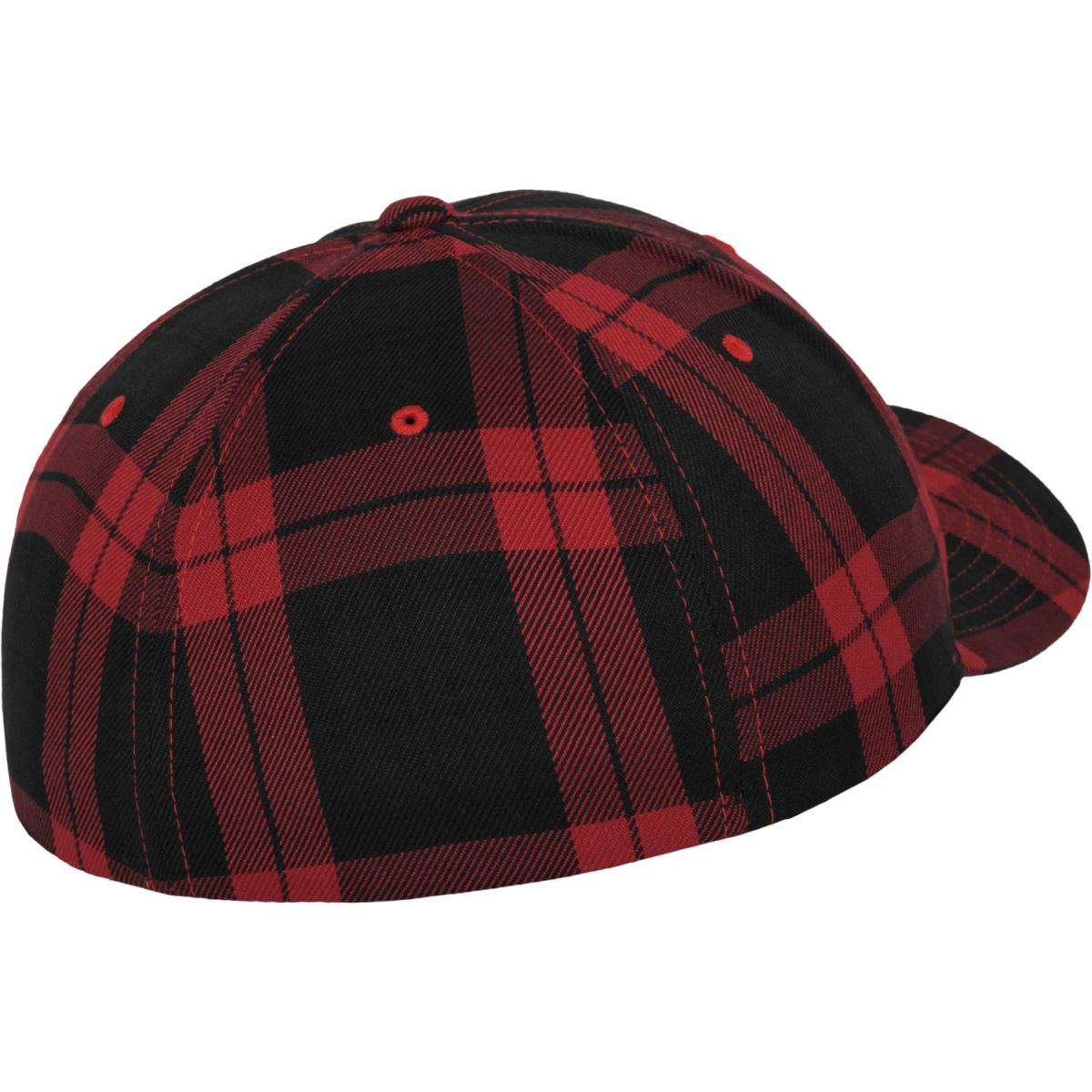 Flexfit TARTAN PLAID Stretchable Cap - noir / rouge