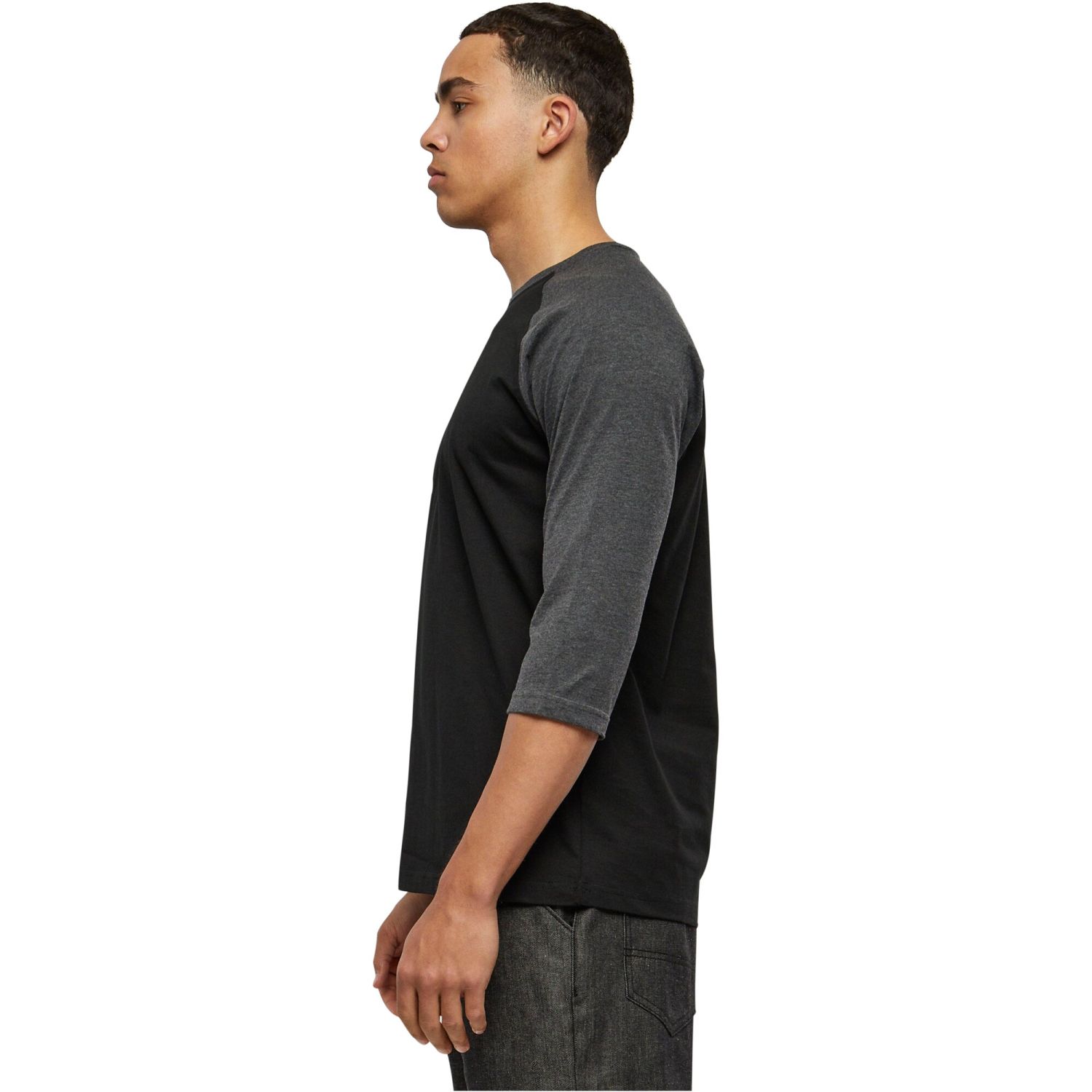 Urban Classics - RAGLAN 3/4 Sleeve black / charcoal