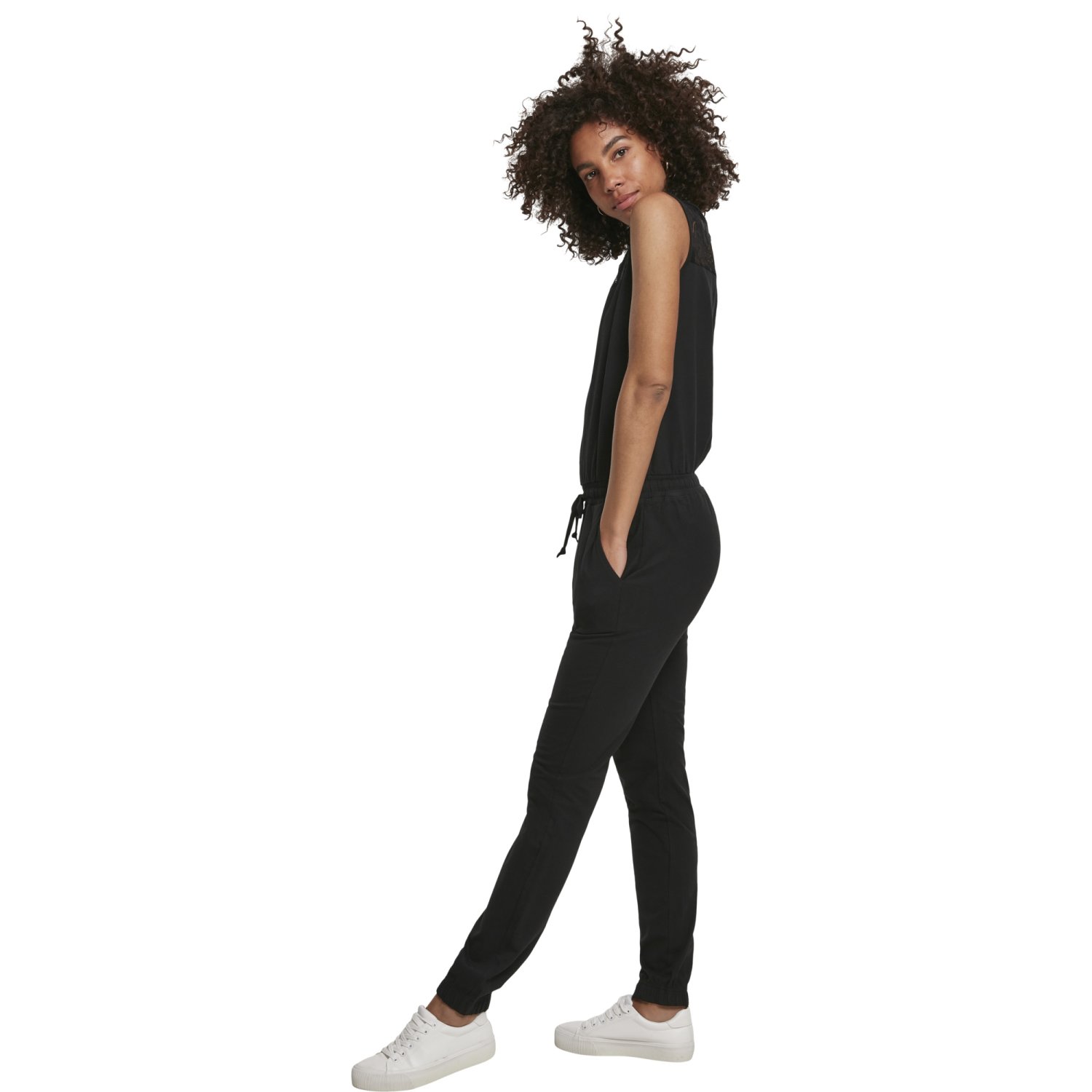 Urban Classics Ladies - Laces Jumpsuit noir
