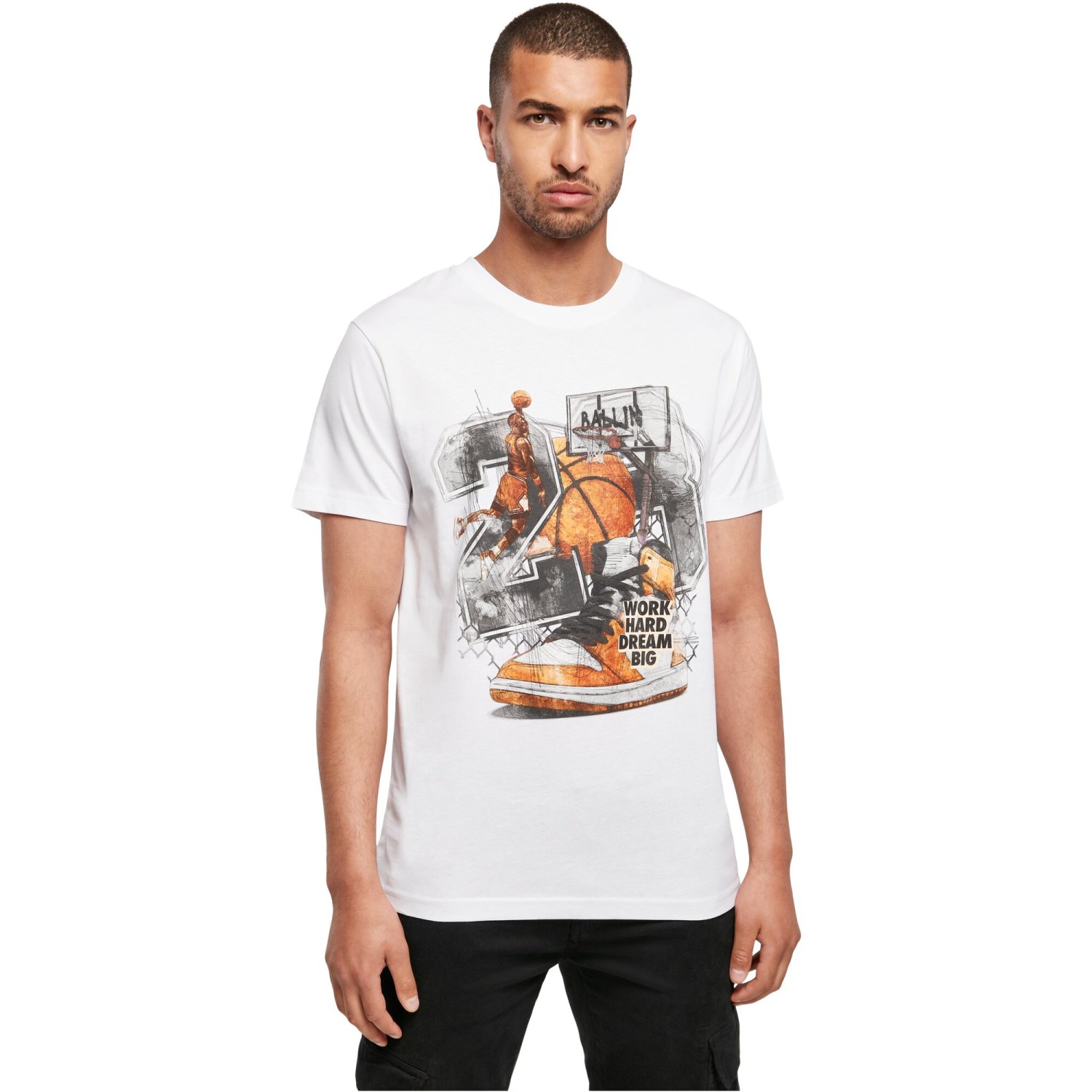 Mister Tee Grafik Shirt - VINTAGE BALLIN weiß