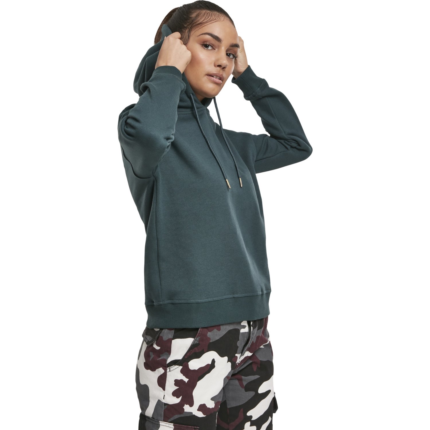 Urban Classics Ladies - BASIC Fleece Sweatshirt Hoody