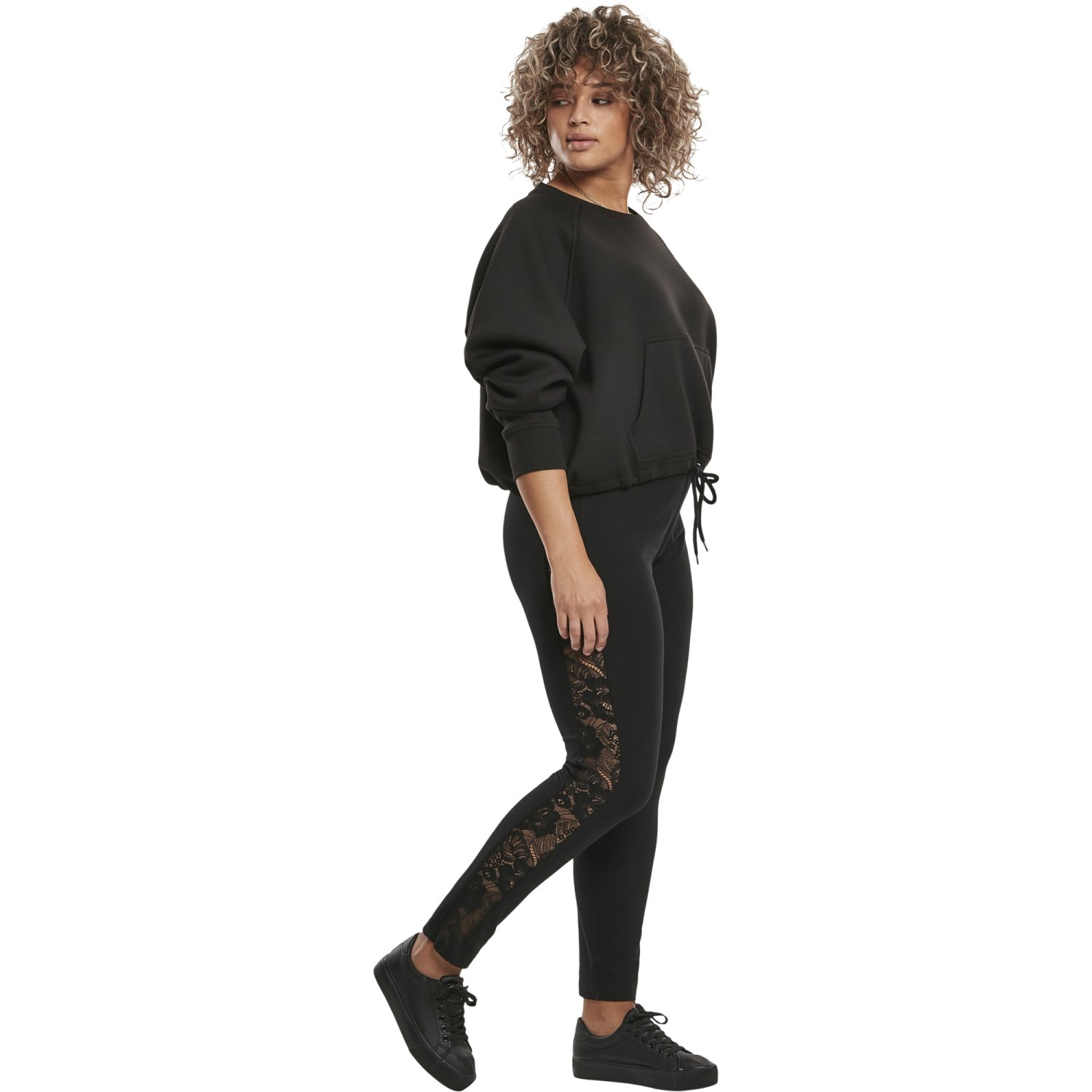 Urban Classics Ladies - LACE Leggings noir