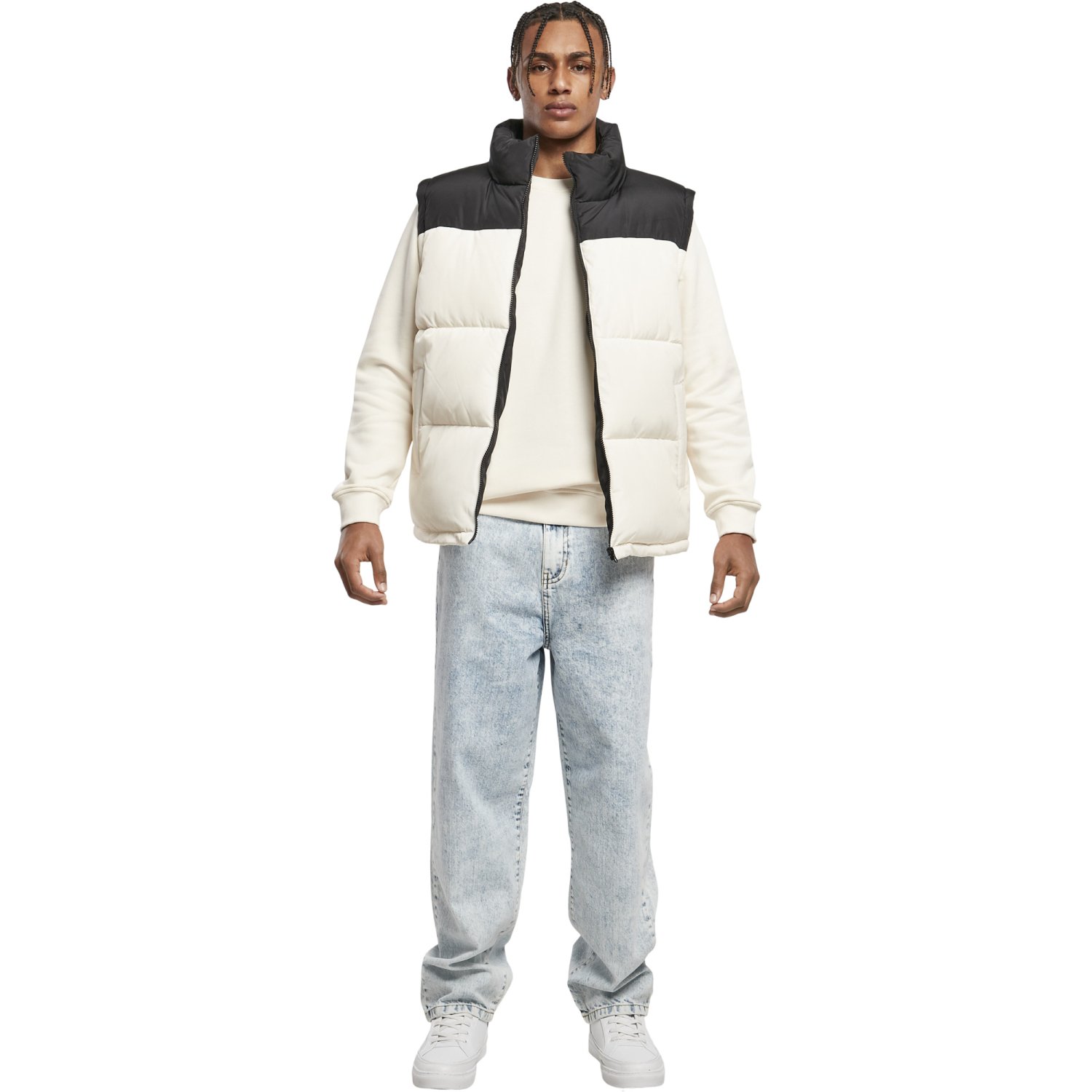 Urban Classics - Block Puffer Vest black / sand