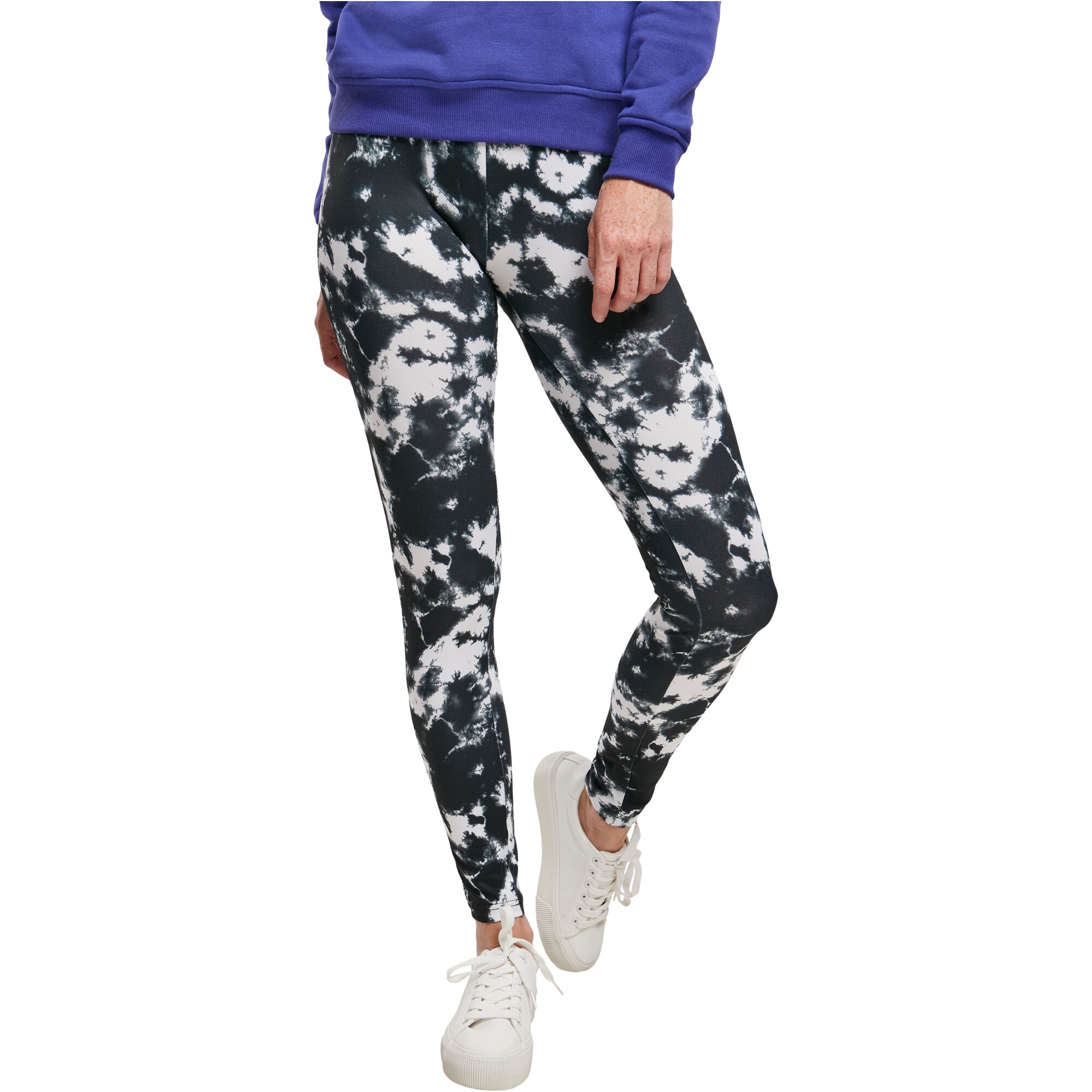 Urban Classics Ladies - Tie Dye Leggings noir