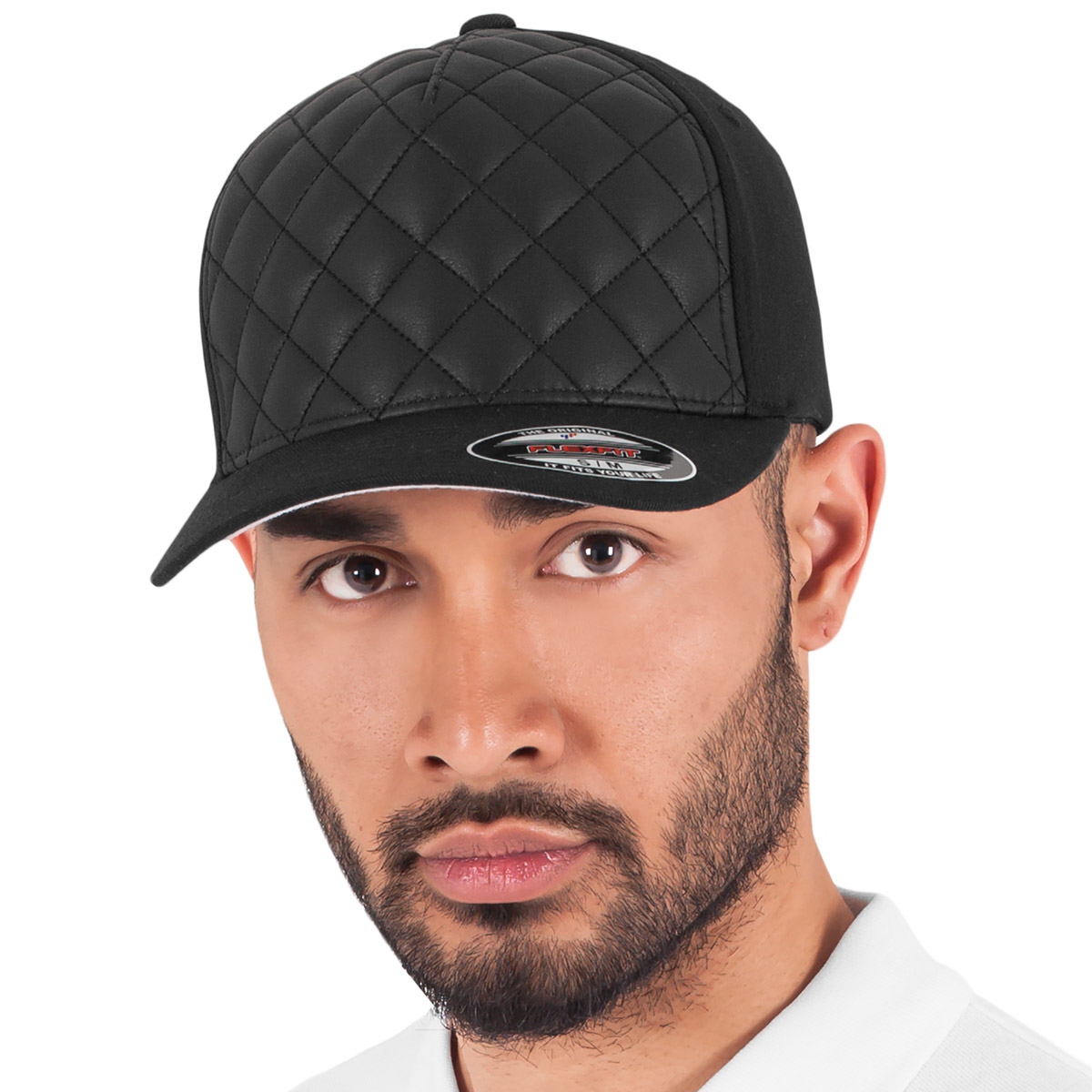 Flexfit Diamond Quilted Stretchable Cap - black