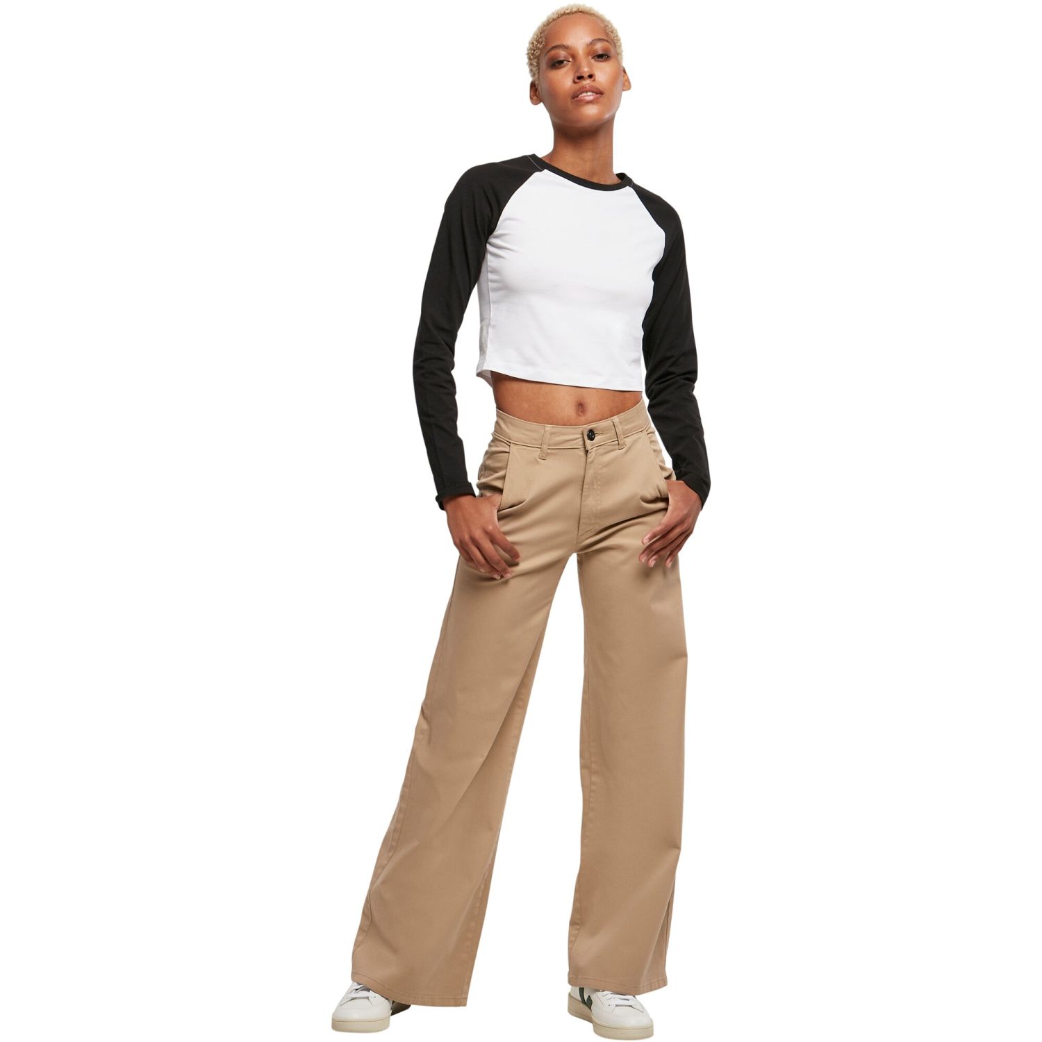 Urban Classics Ladies - Organic Retro Baseball Longsleeve