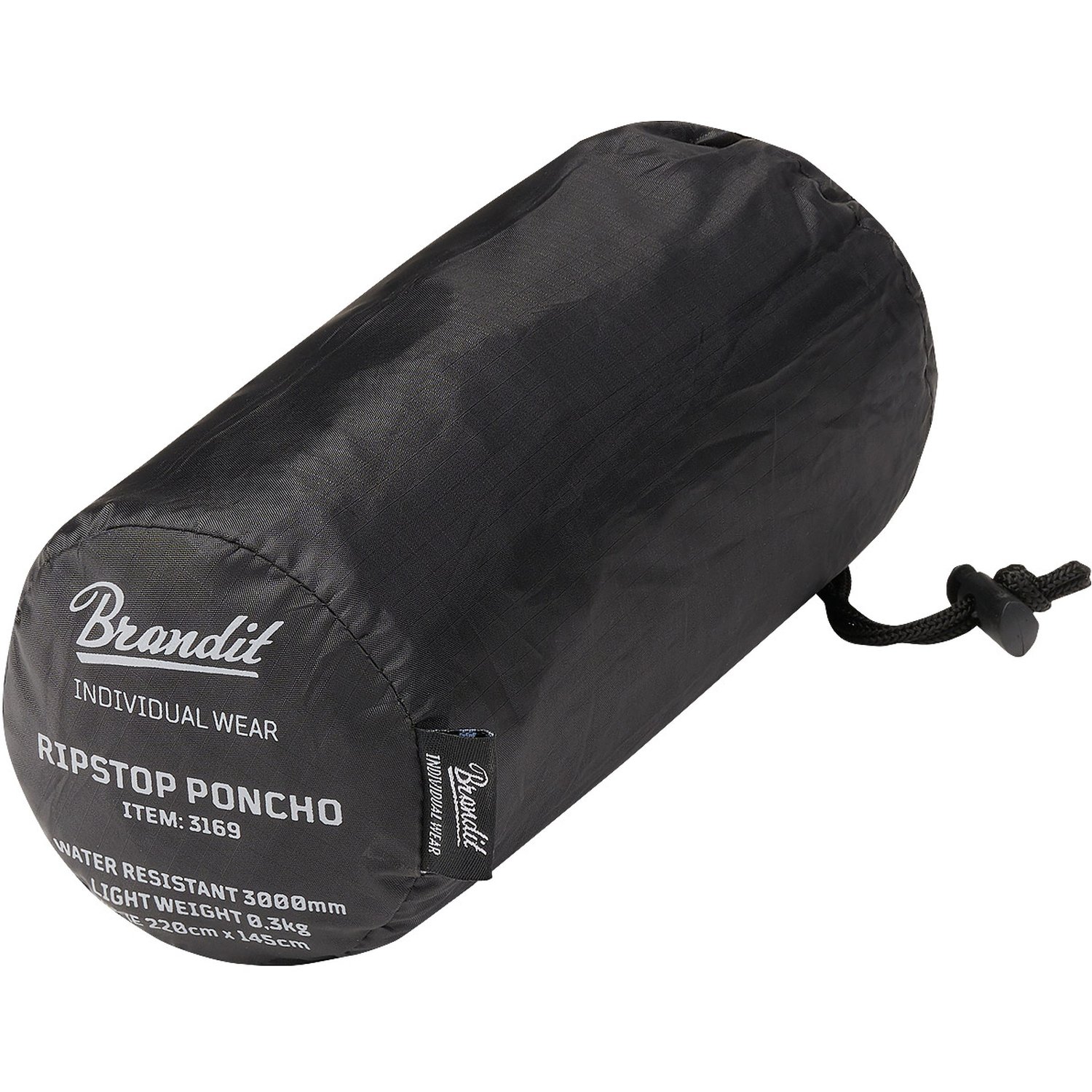 Brandit - Ripstop Poncho Veste de pluie noir