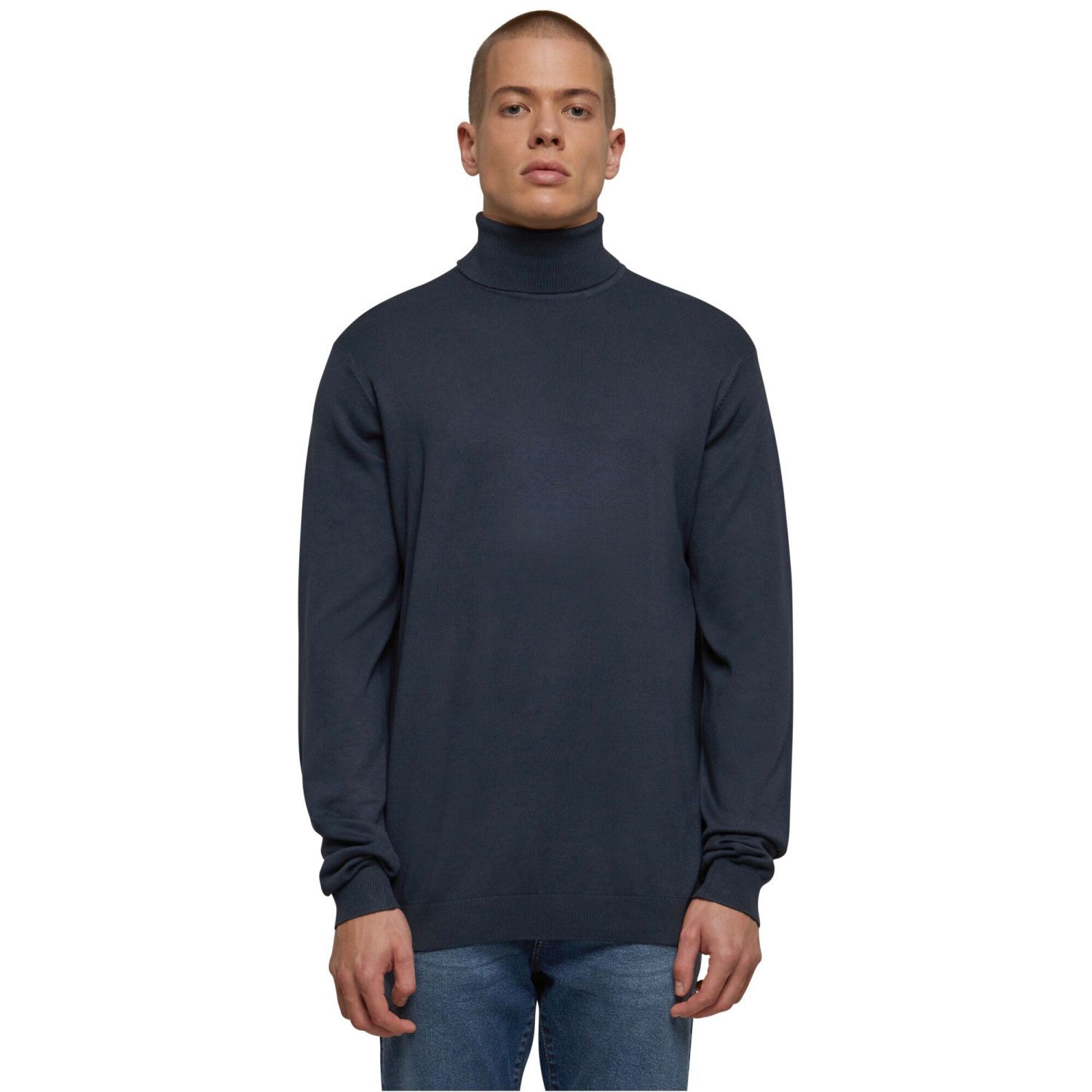 Urban Classics - Knitted Roll Neck Sweater navy