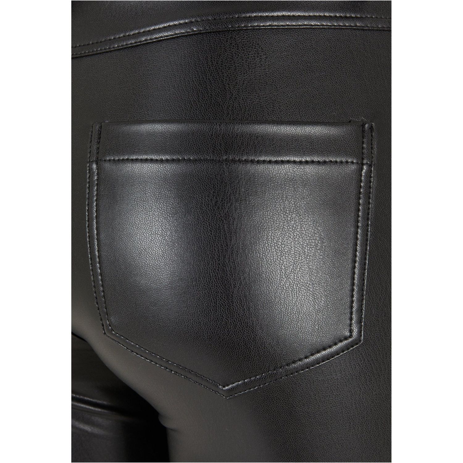 Urban Classics Ladies - Mid-Waist Kunstleder Hose