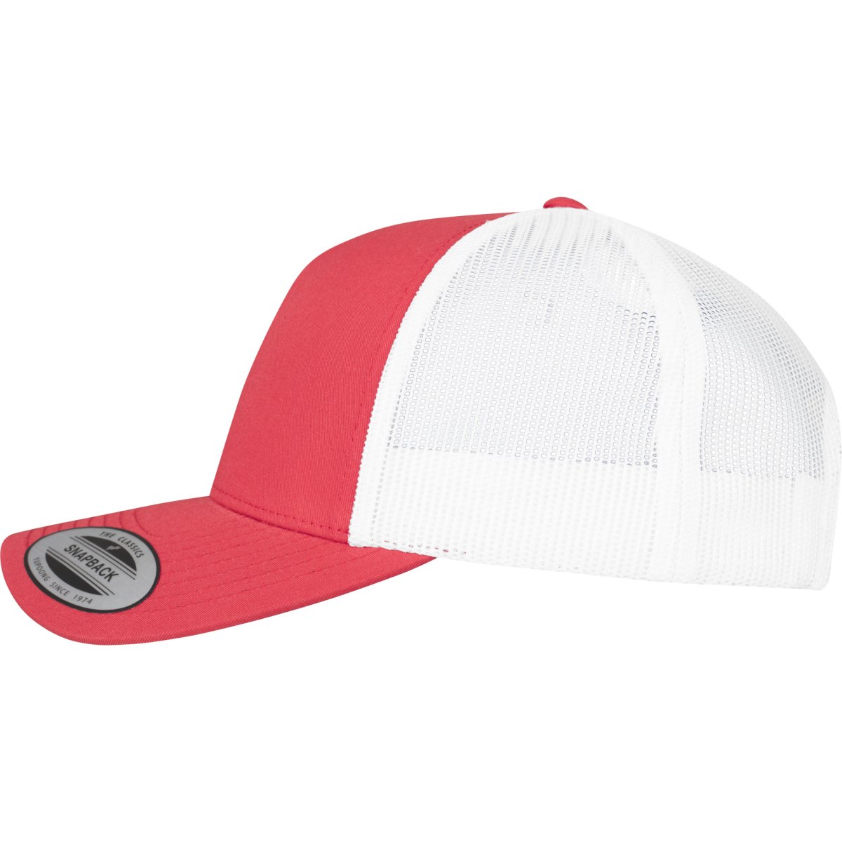 Flexfit 5-Panel RETRO Trucker Snapback Cap - rouge / blanc