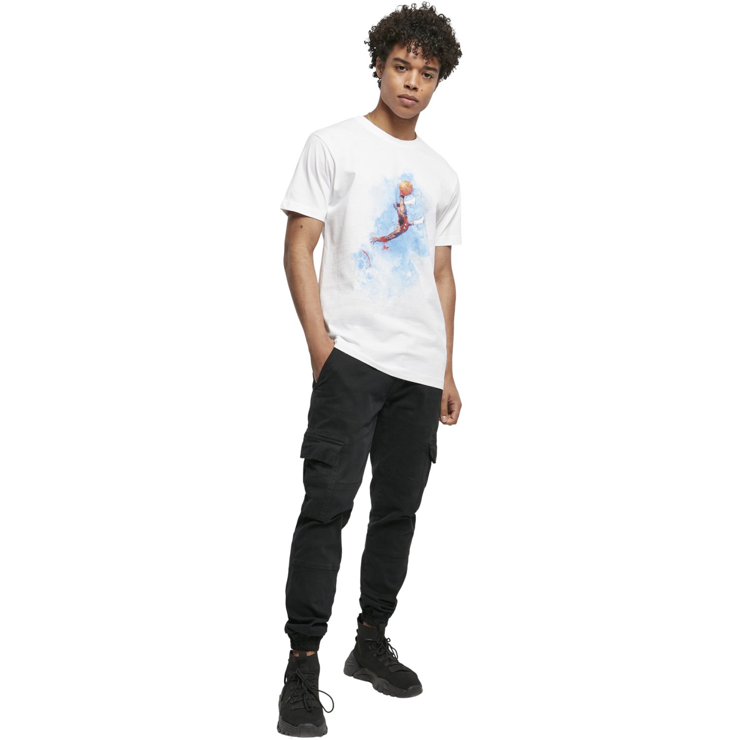 Mister Tee Grafic Shirt - BASKETBALL CLOUDS white