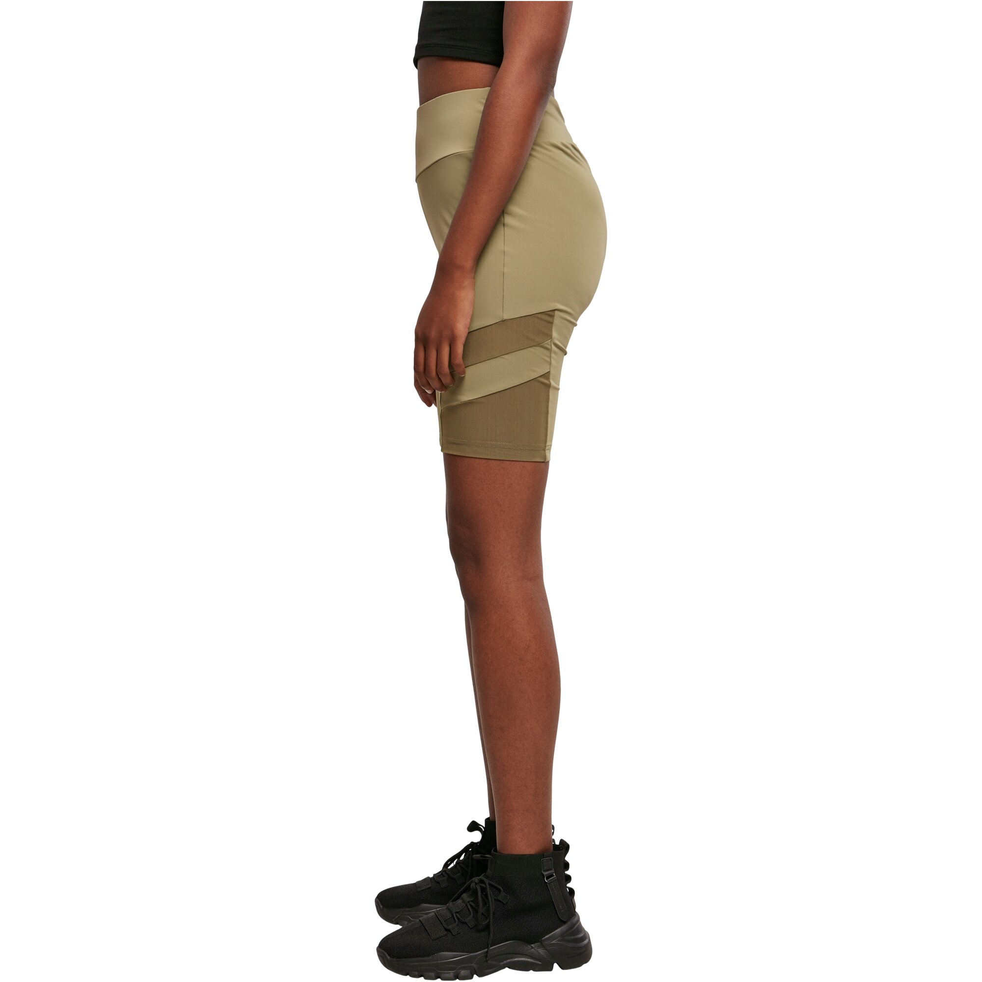 Urban Classics Ladies - CYCLE Tech Mesh Shorts khaki
