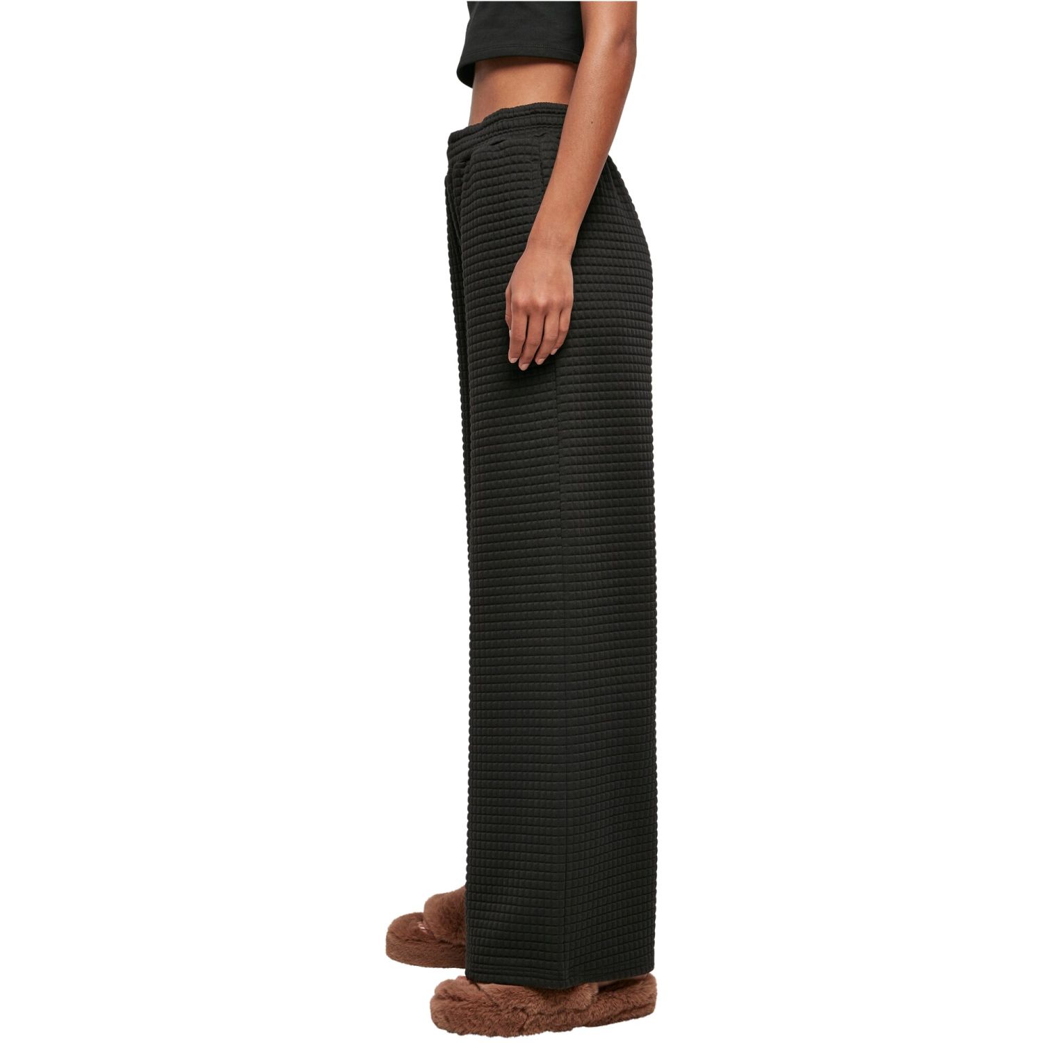 Urban Classics Ladies - Quilted Wide Leg Sweatpants