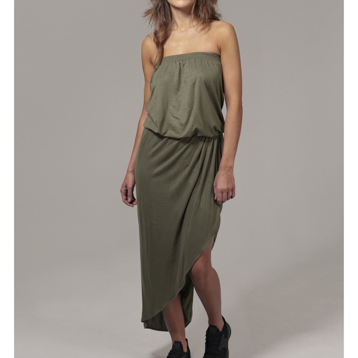 Urban Classics Ladies - Viscose Bandeau Dress olive