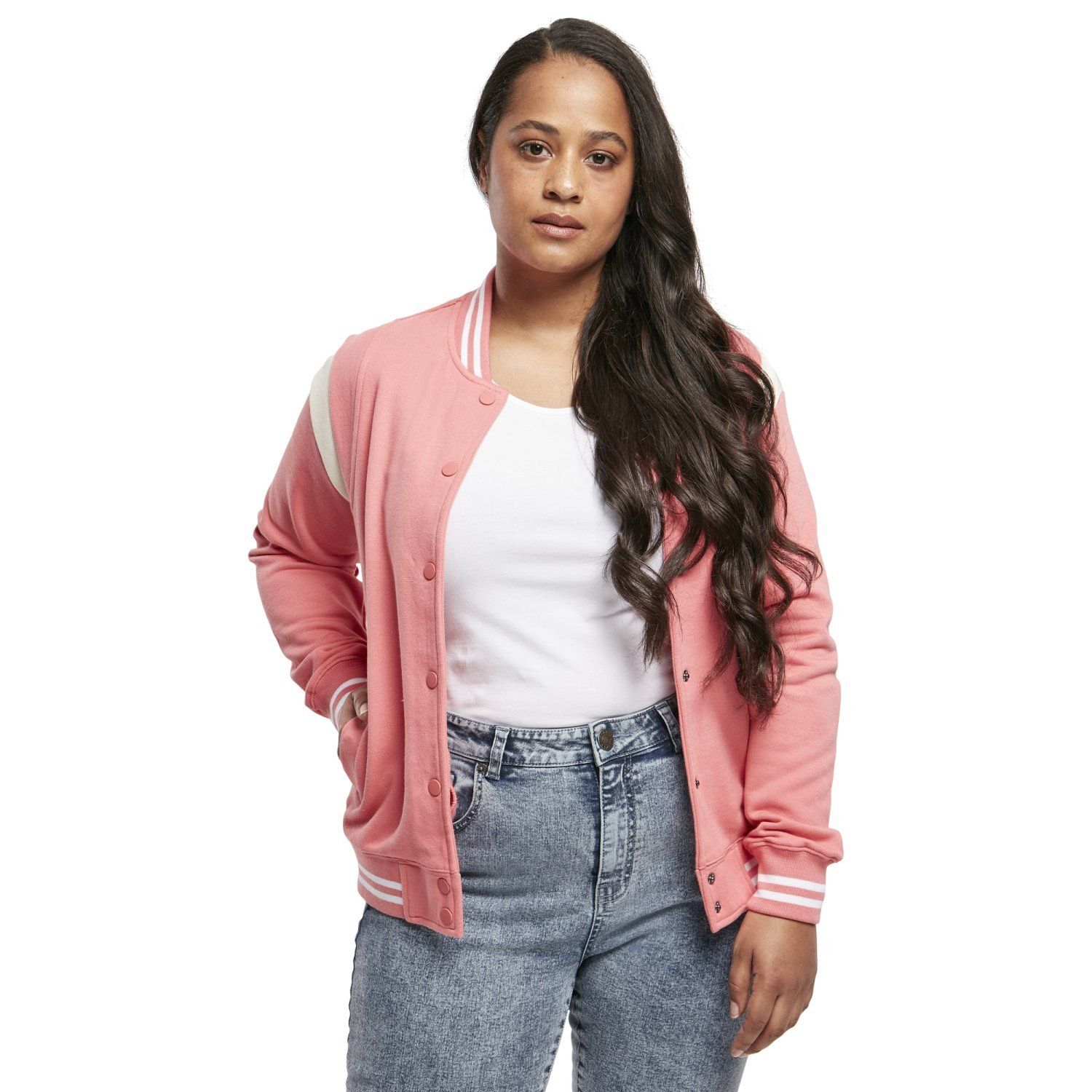 Urban Classics Ladies - INSET College Sweat Jacke