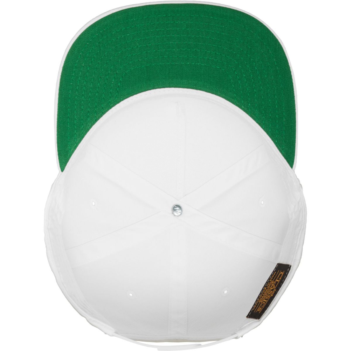Flexfit Classic 5-Panel Snapback Cap - blanc