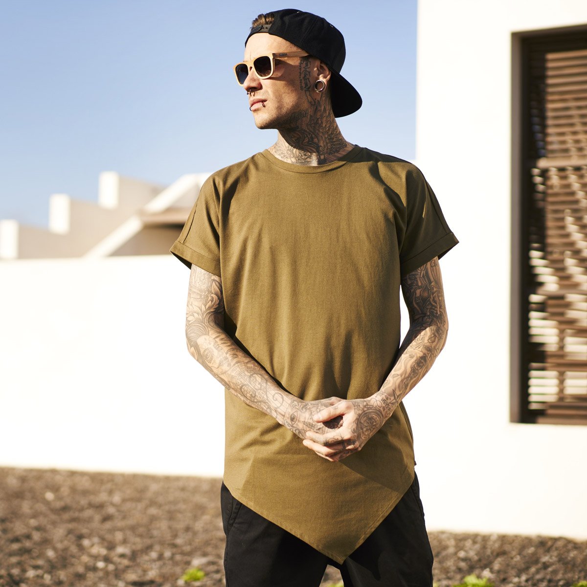 Urban Classics - ASYMETRIC Long Tee Shirt