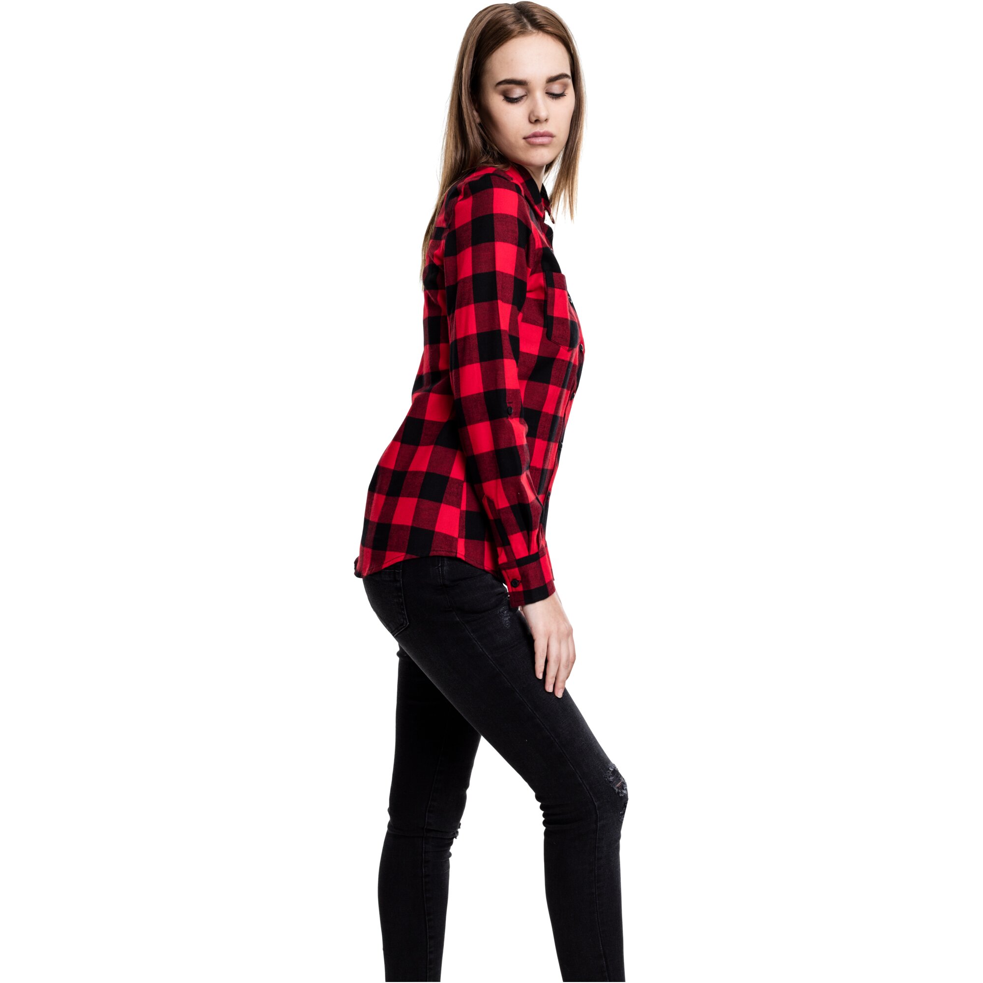 Urban Classics Ladies - TURNUP FLANELL Holzfäller Hemd