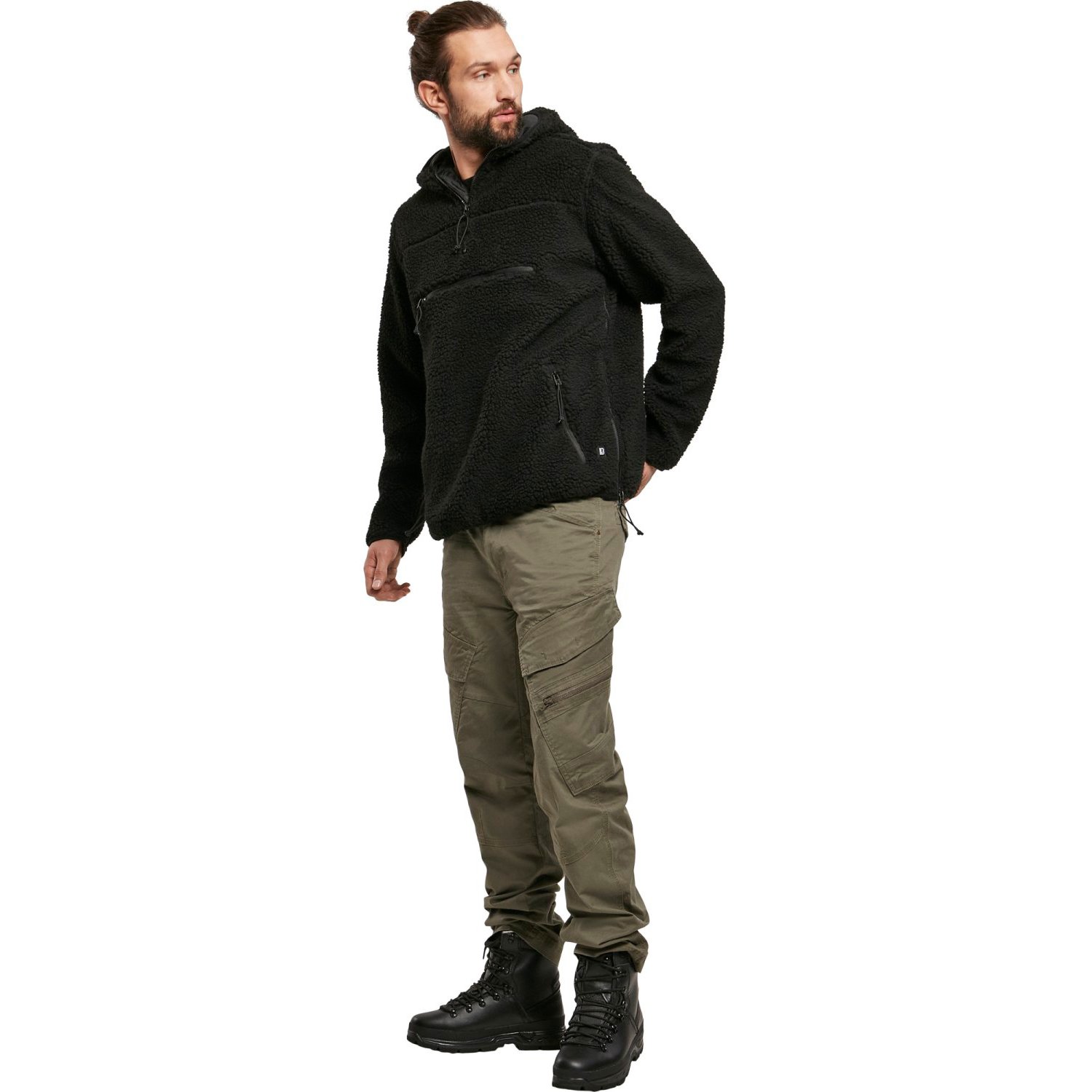 Brandit - Teddyfleece Troyer Worker Sweater black