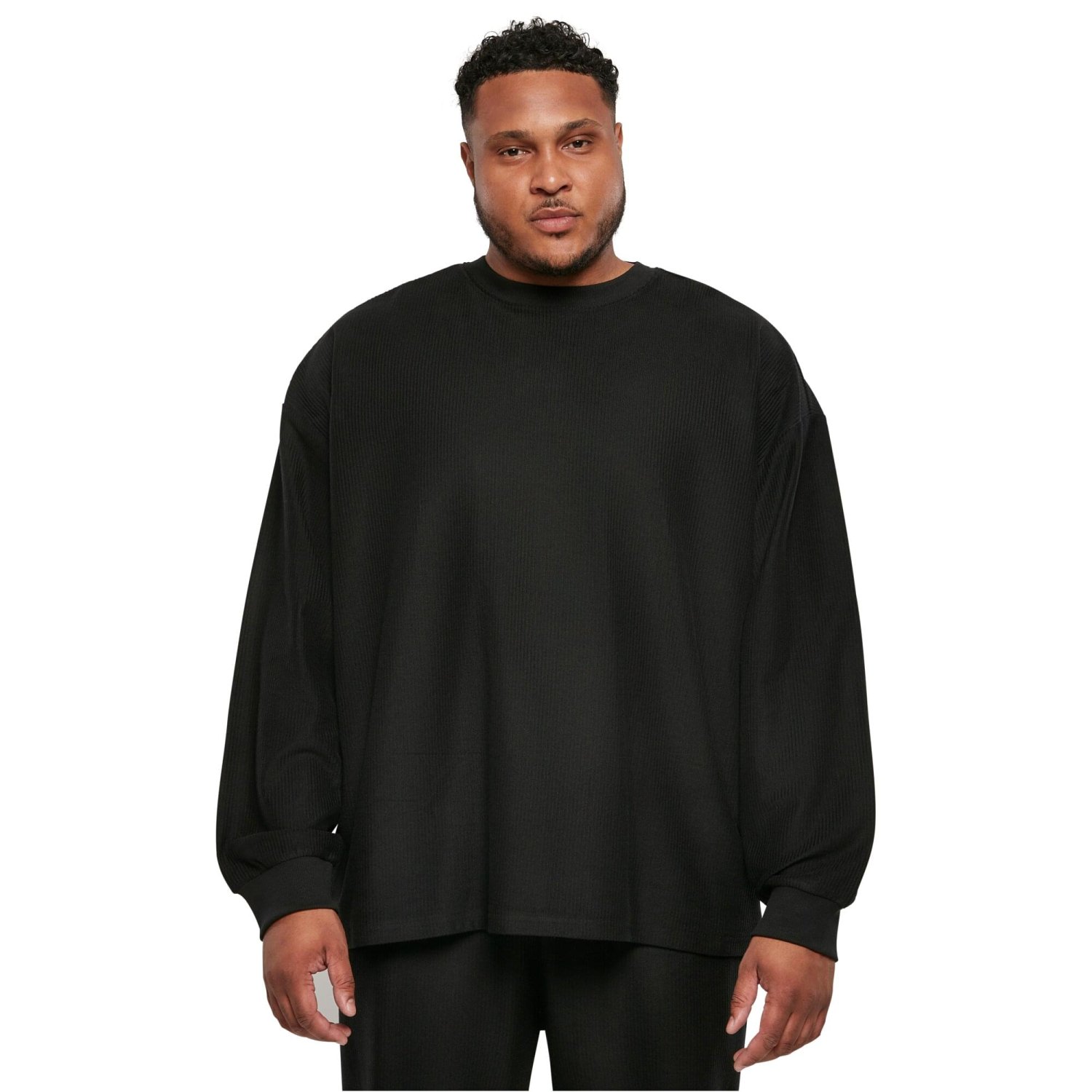 Urban Classics - Rib Terry Boxy Sweatshirt black