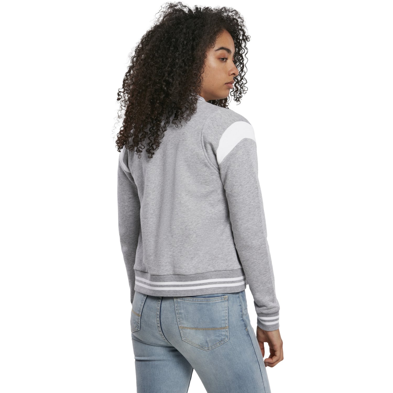 Urban Classics Ladies - ORGANIC College Sweat Veste gris