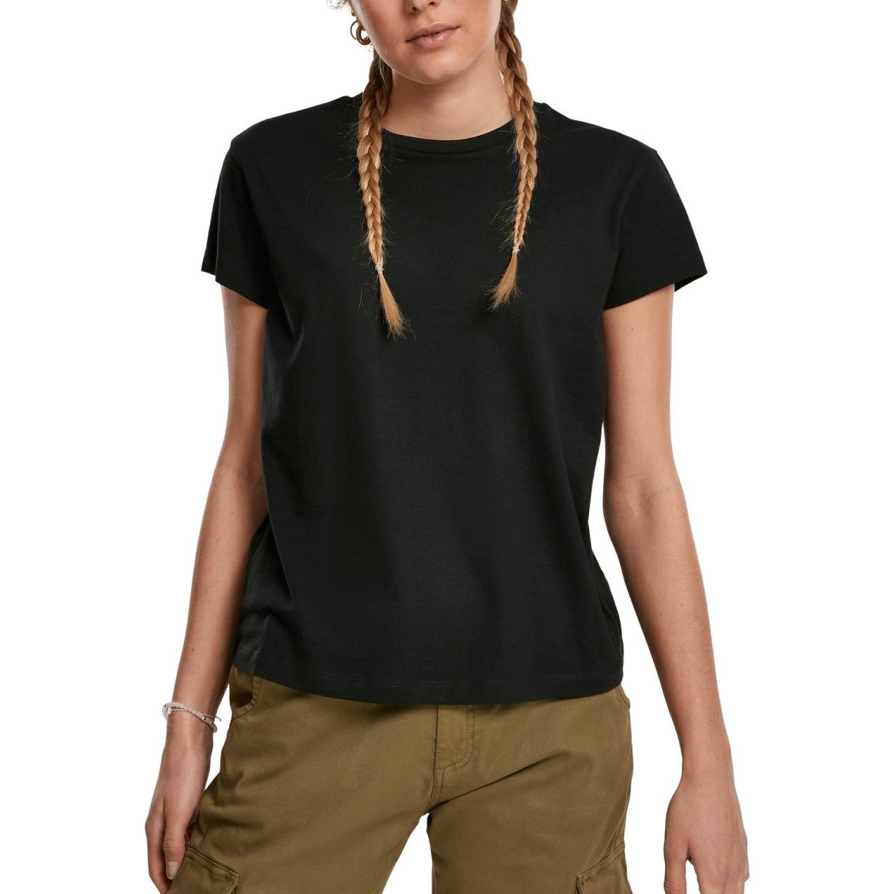 Urban Classics Ladies - Basic Box Top noir