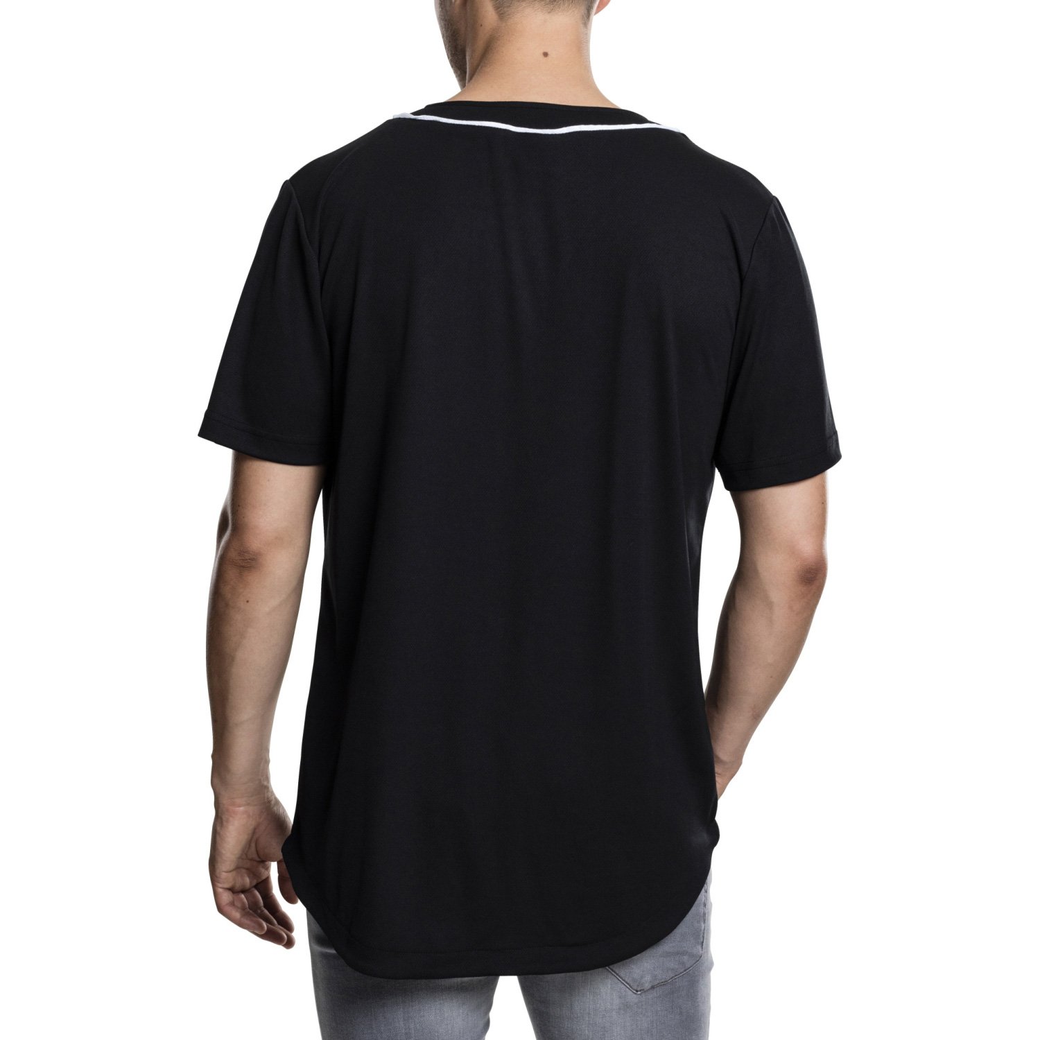 Urban Classics - MESH BASEBALL Shirt black