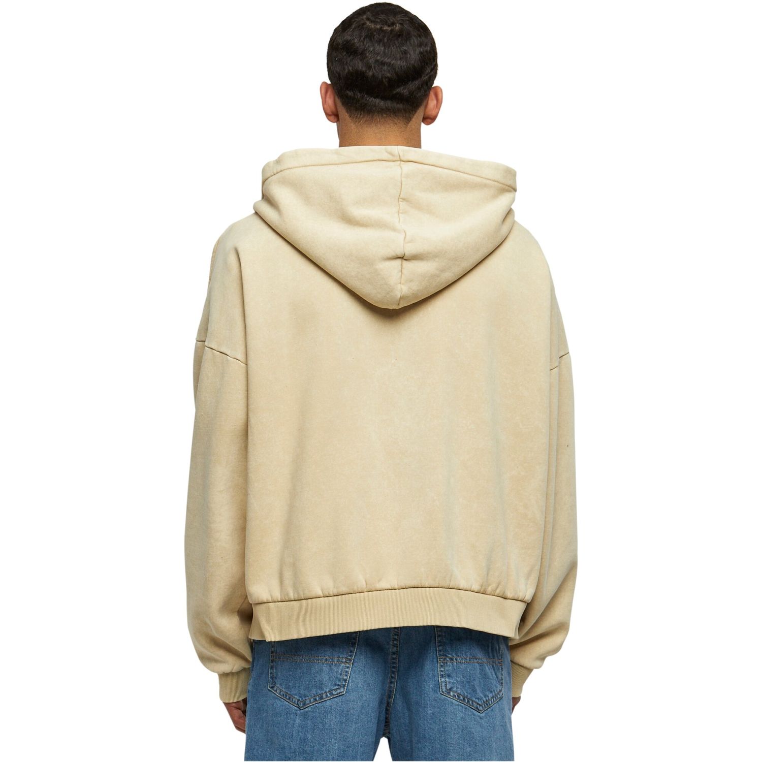 Urban Classics - Heavy Stone Washed Zip Hoody beige