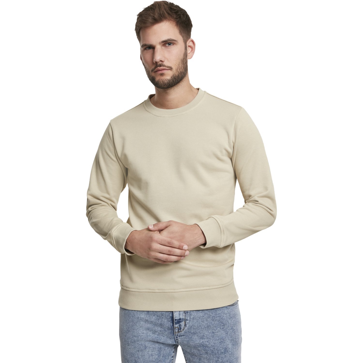 Urban Classics - BASIC TERRY Crewneck Pullover beige