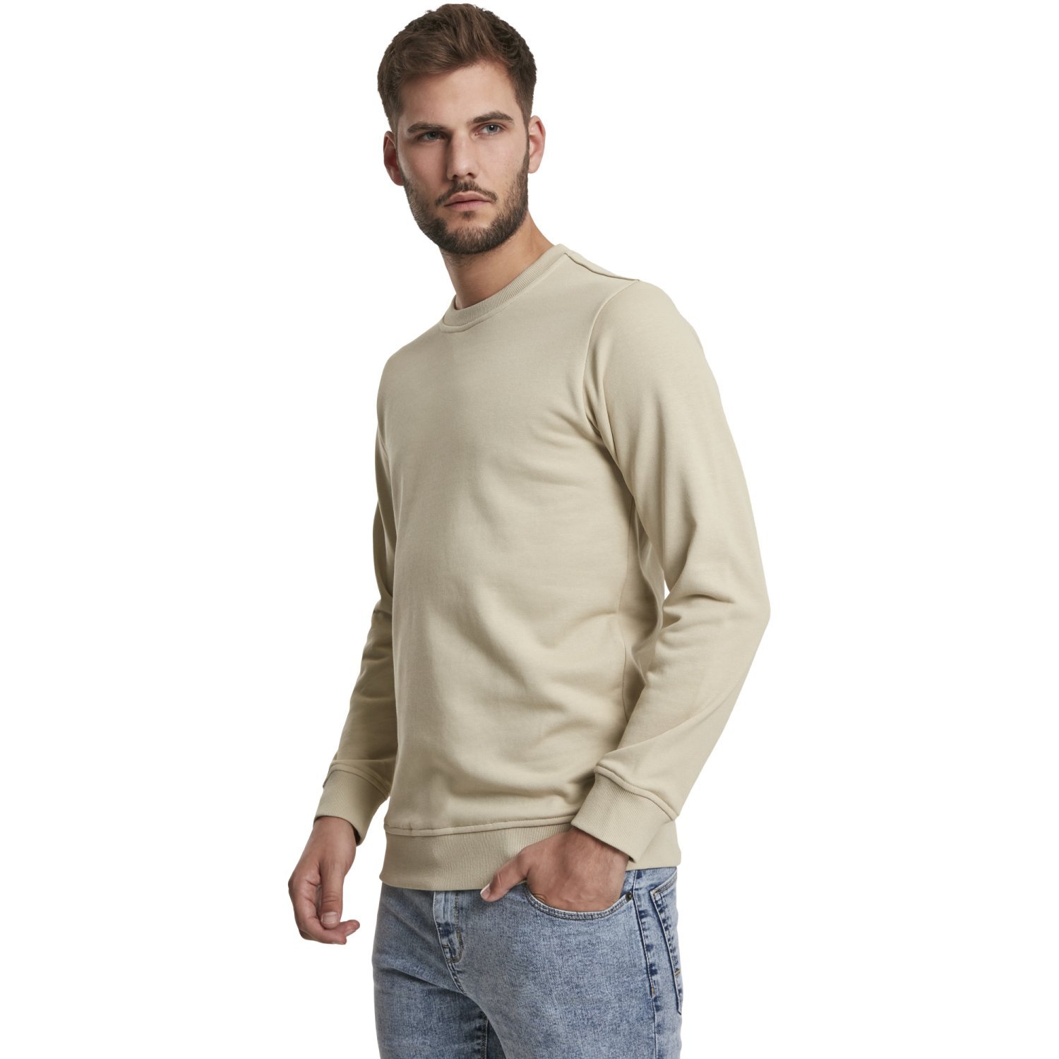 Urban Classics - BASIC TERRY Crewneck Pullover beige