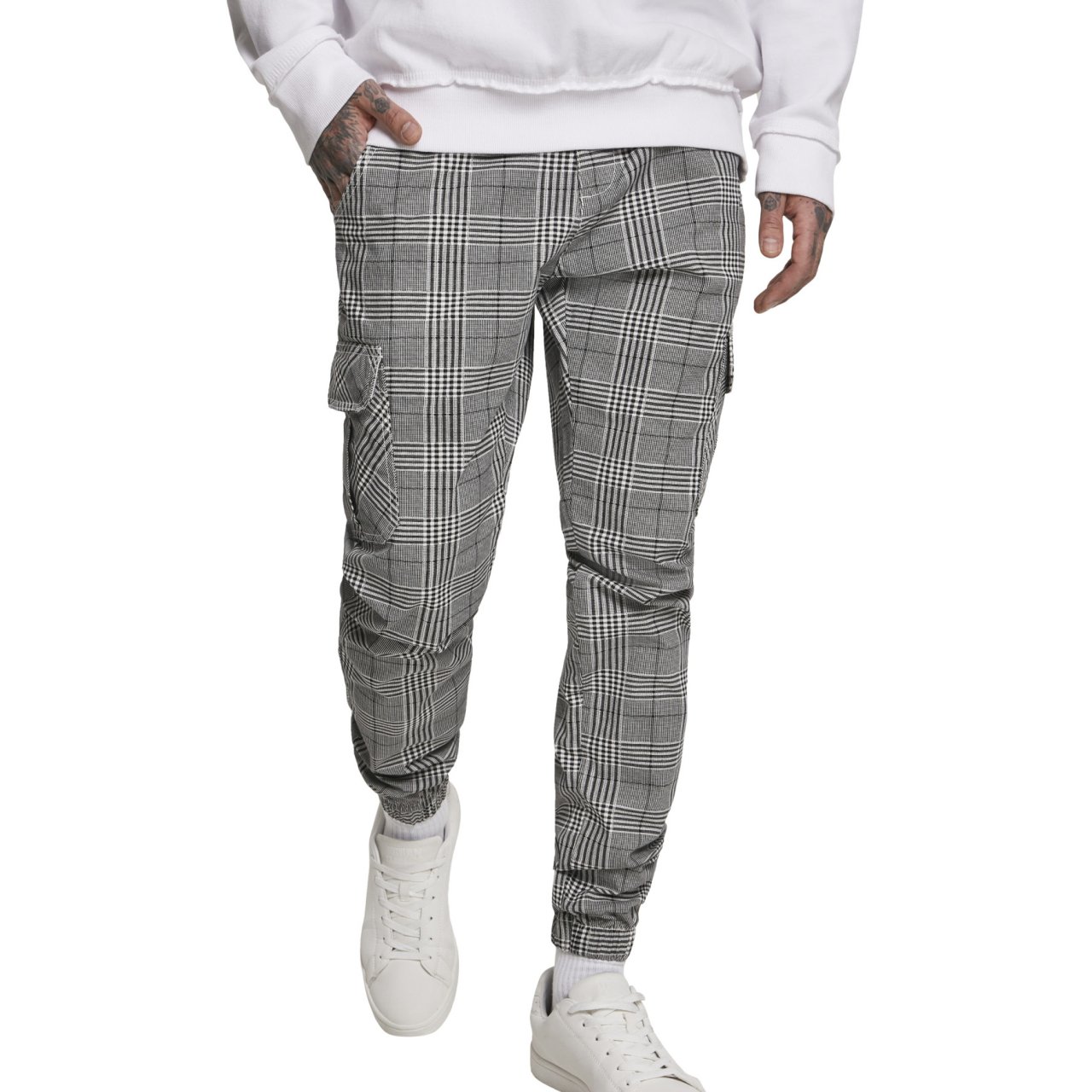 Urban Classics - Glencheck Cargo Jog Pants